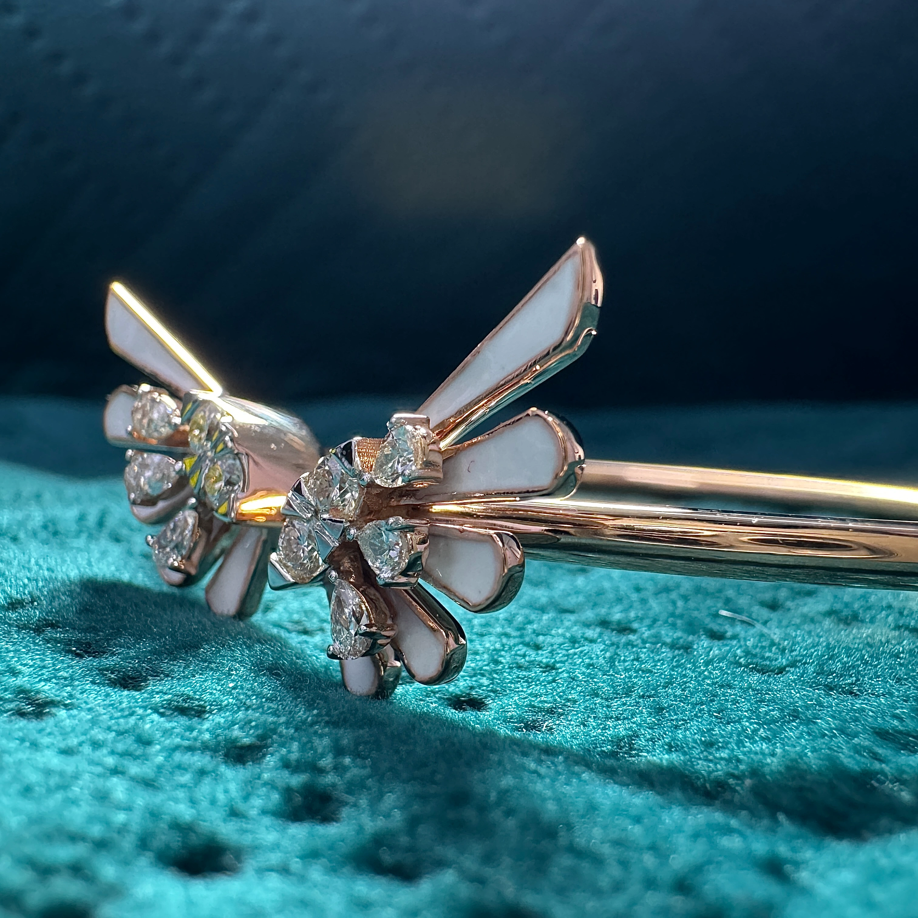 9 KT Rose Gold Pear & Round Lab-Grown/Natural Diamond Bracelet | 7.44 g | 0.548 ct Diamond view 6