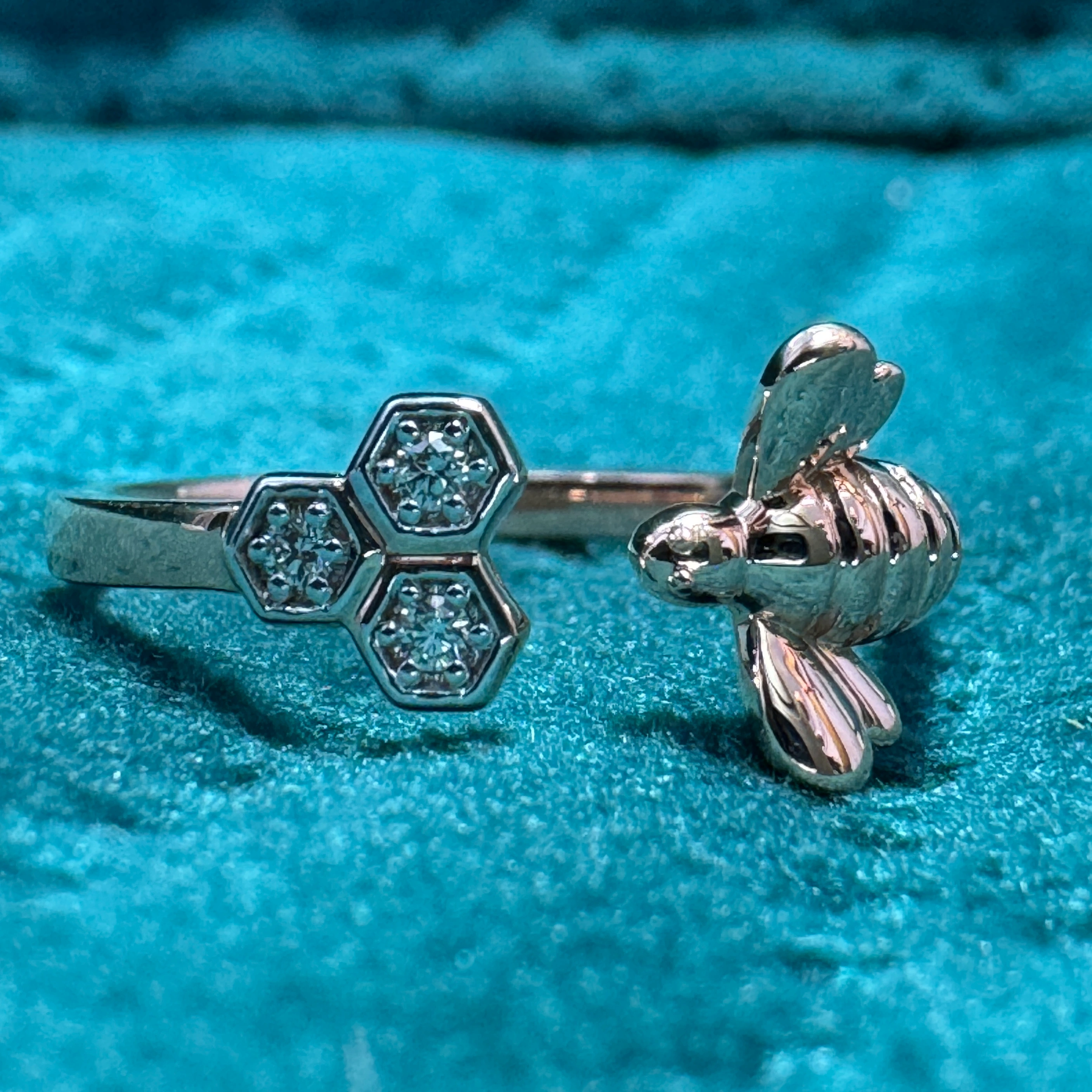 9 KT Rose Gold Round Diamond Ring | 0.033 ct Diamond