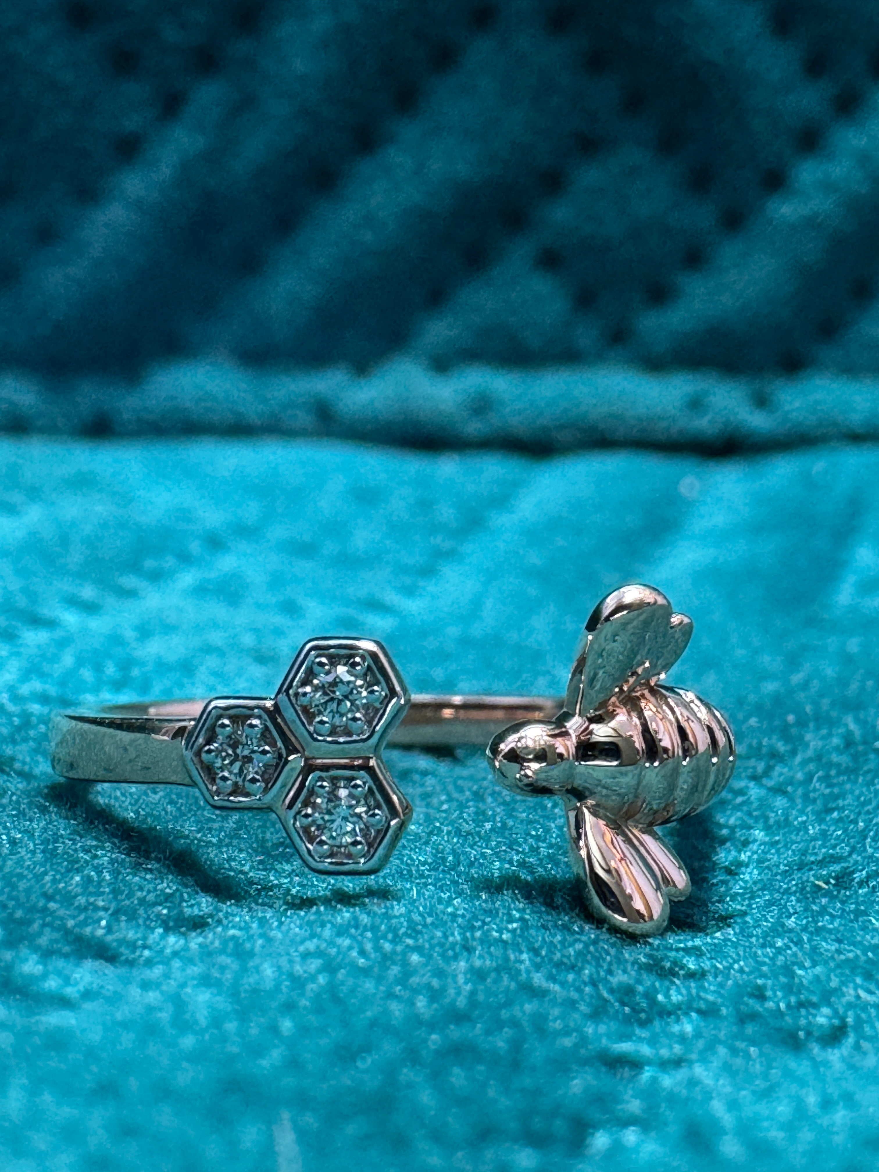 9 KT Rose Gold Round Diamond Ring | 0.033 ct Diamond view 7
