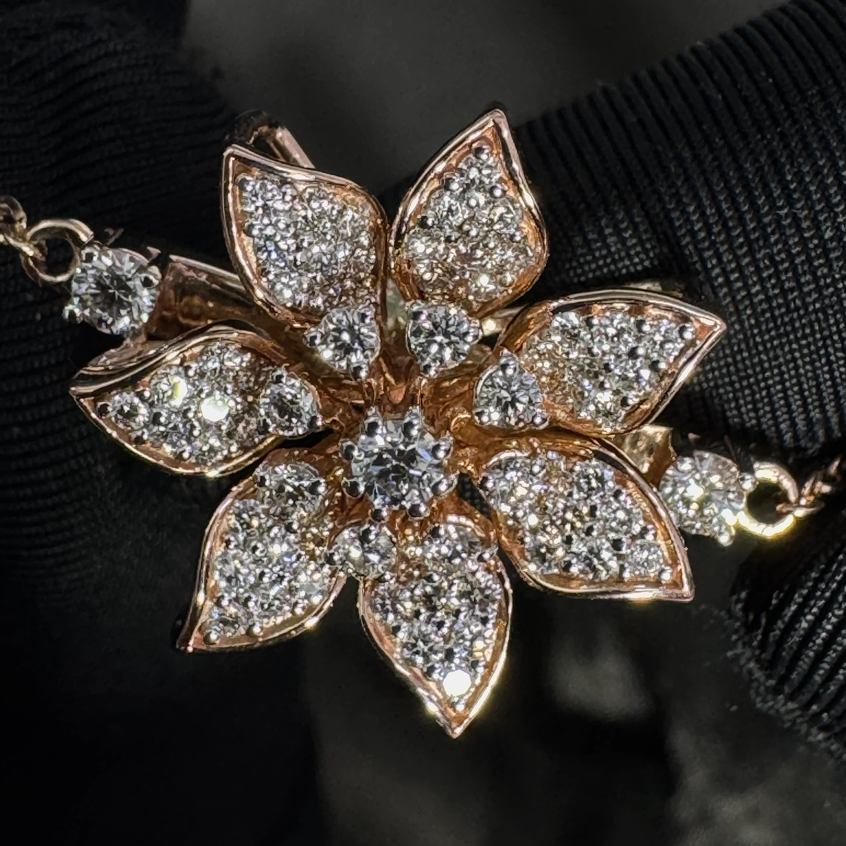 9 KT Rose Gold Round Lab-Grown/Natural Diamond Bracelet | 3.73 g | 0.546 ct Diamond view 4