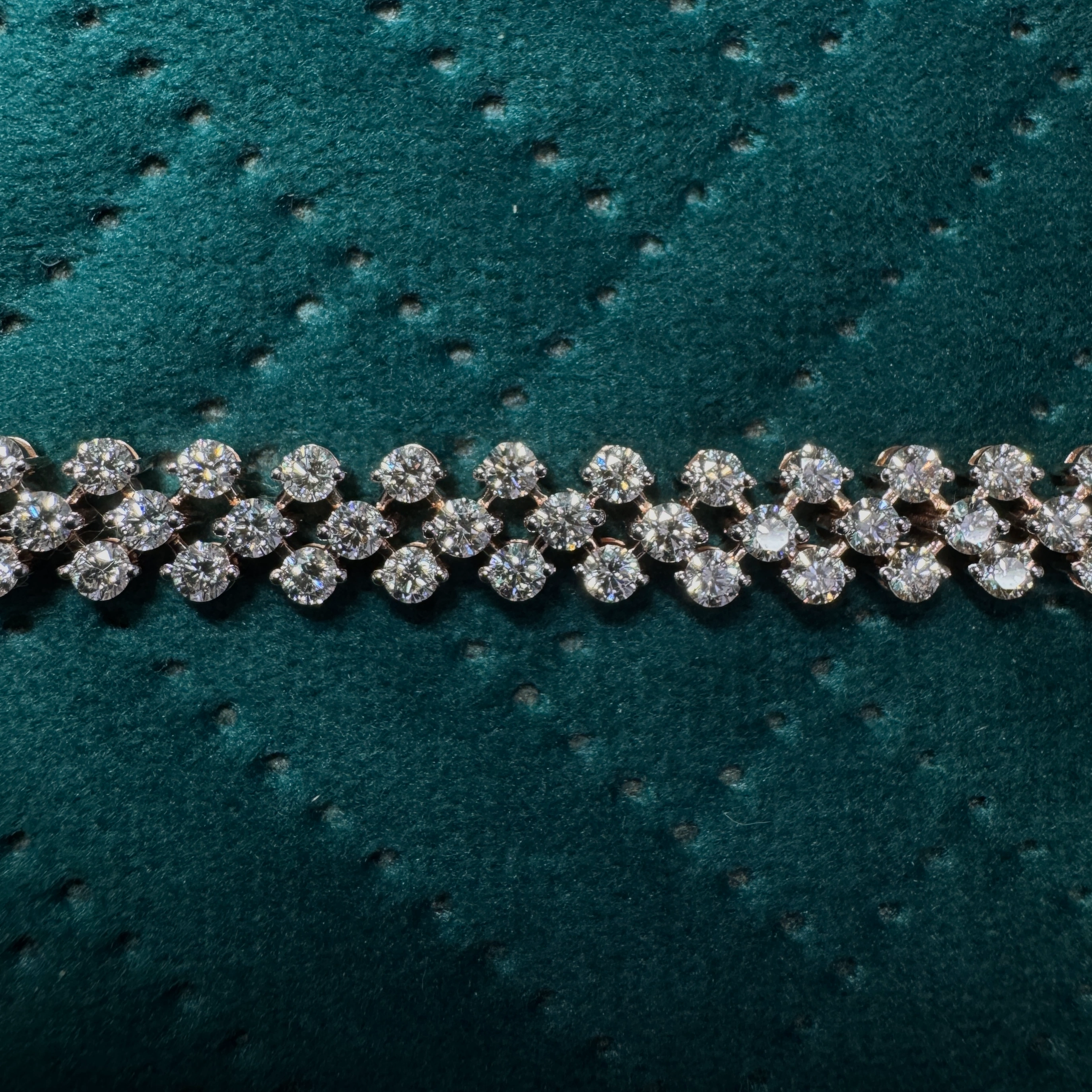 9 KT Rose Gold Round Lab-Grown/Natural Diamond Bracelet | 7.46 g | 3.16 ct Diamond view 7