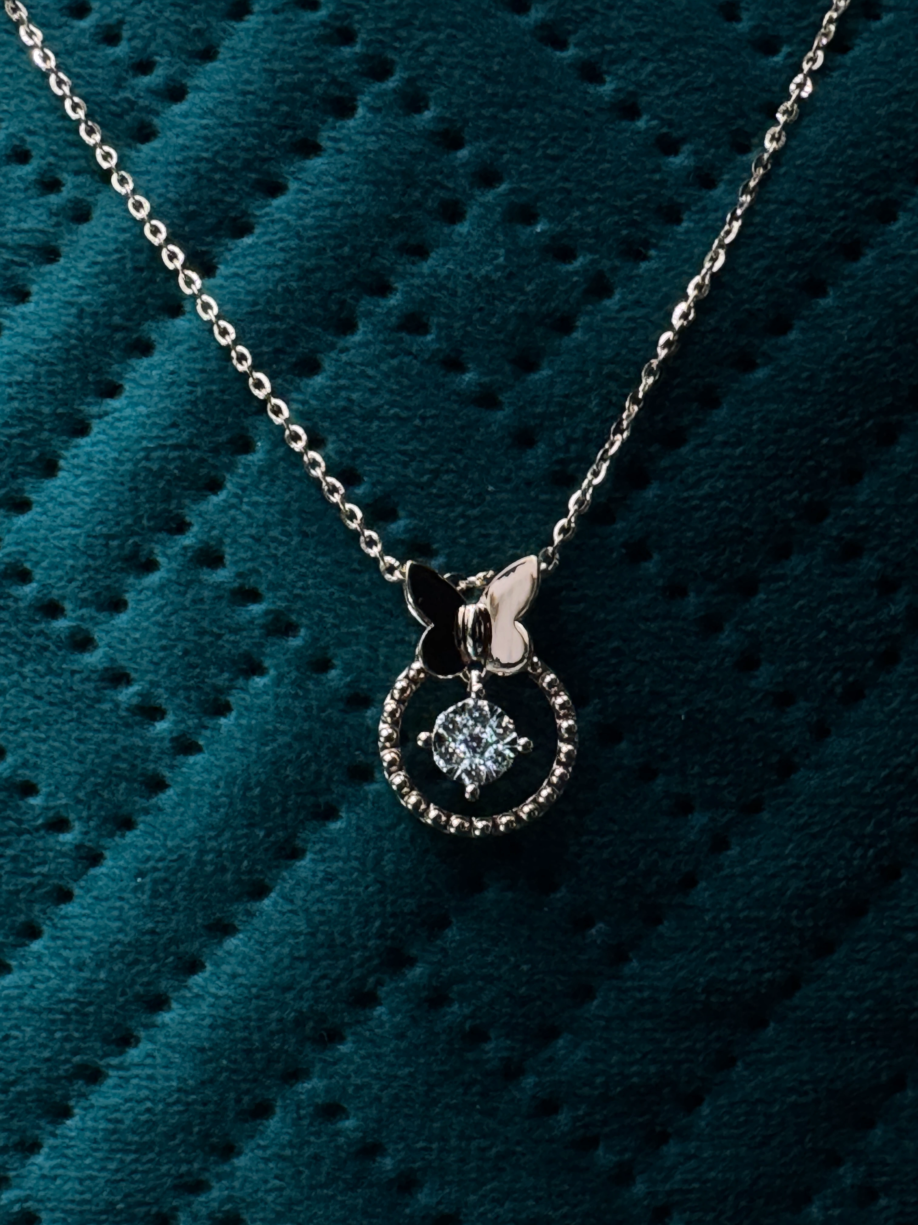 9 KT Rose Gold Round Lab-Grown/Natural Diamond Necklace | 3.29 g | 0.195 ct Diamond view 3