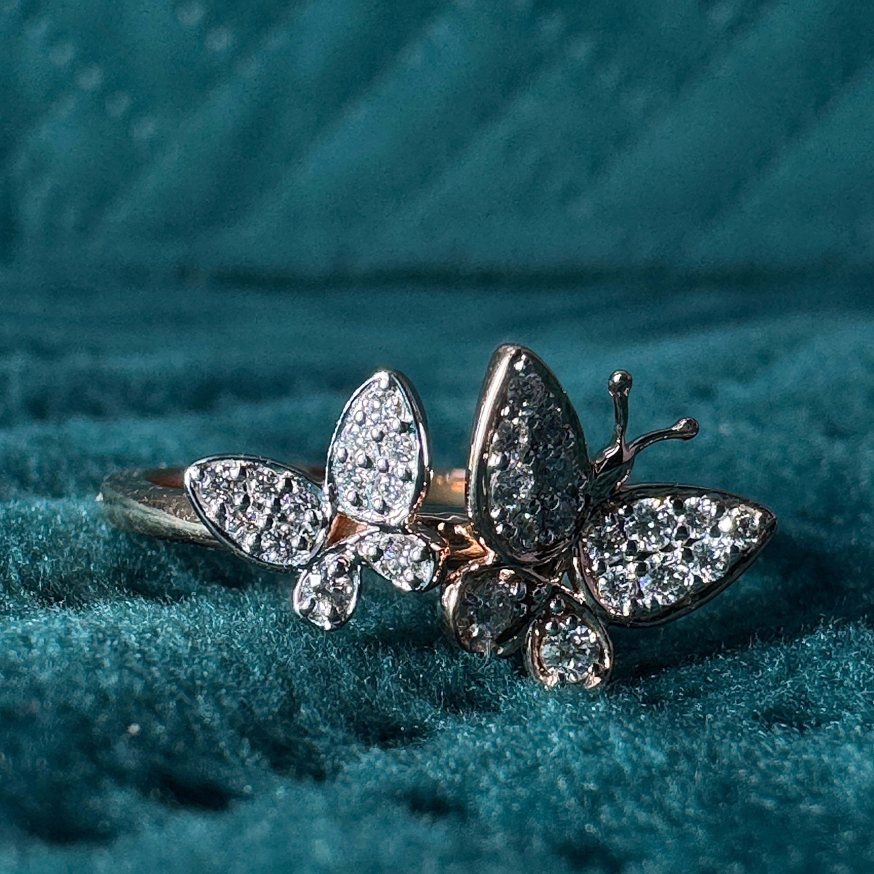 9 KT Rose Gold Round Lab-Grown/Natural Diamond Ring | 0.157 ct Diamond