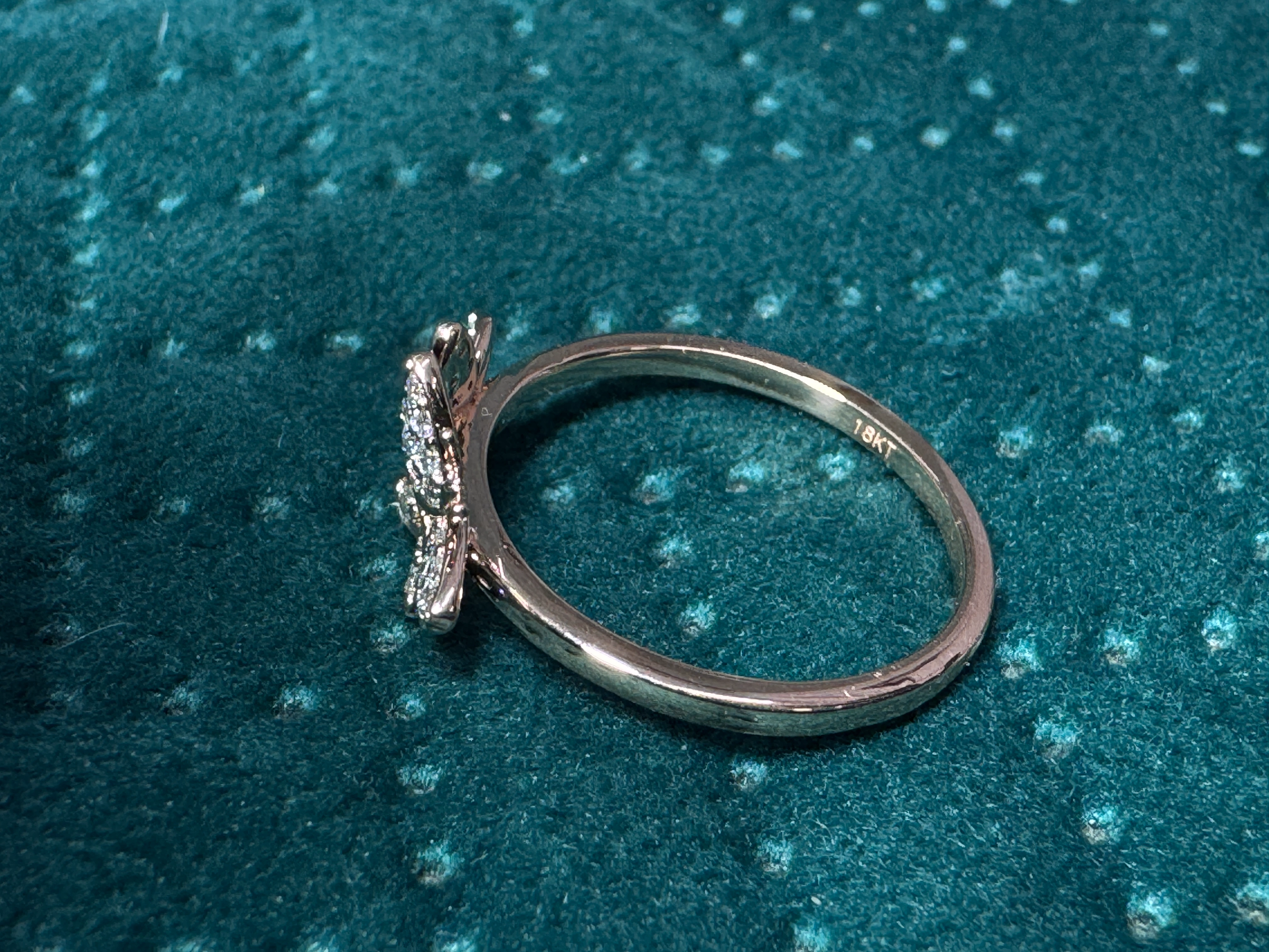 9 KT Rose Gold Round Lab-Grown/Natural Diamond Ring | 0.157 ct Diamond view 3