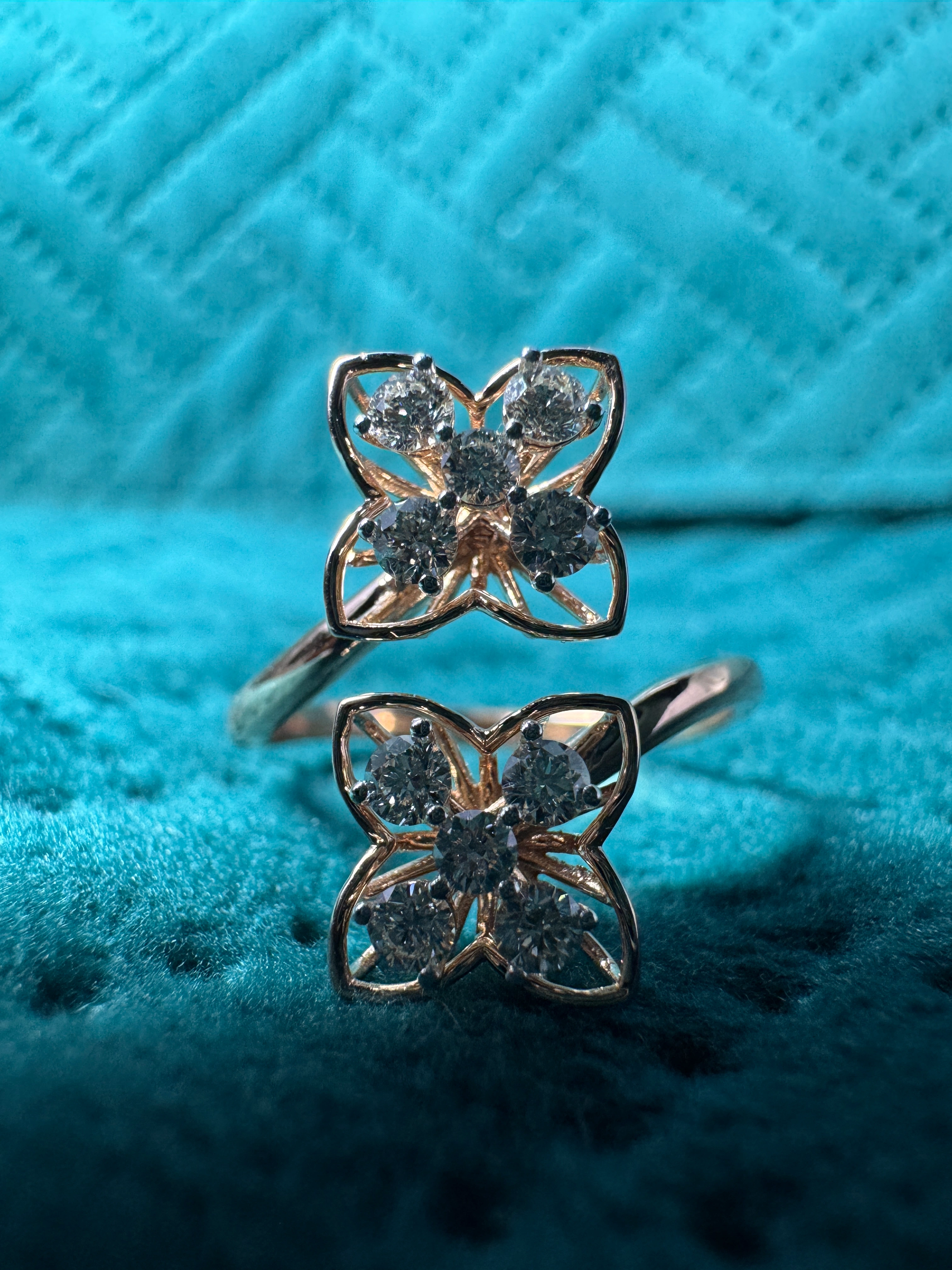 9 KT Rose Gold Round Lab-Grown/Natural Diamond Ring | 1.65 g | 0.364 ct Diamond view 3