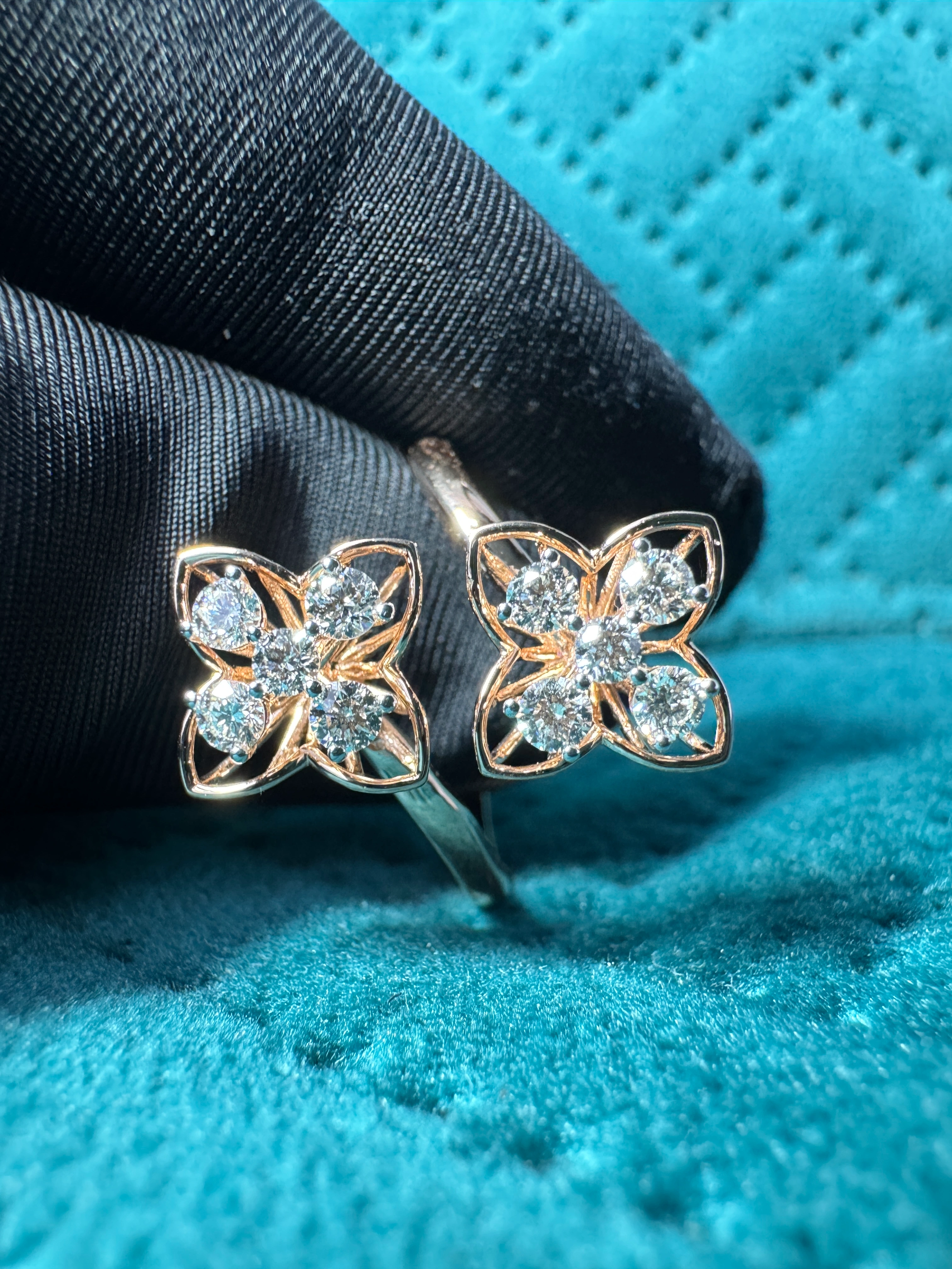 9 KT Rose Gold Round Lab-Grown/Natural Diamond Ring | 1.65 g | 0.364 ct Diamond view 9