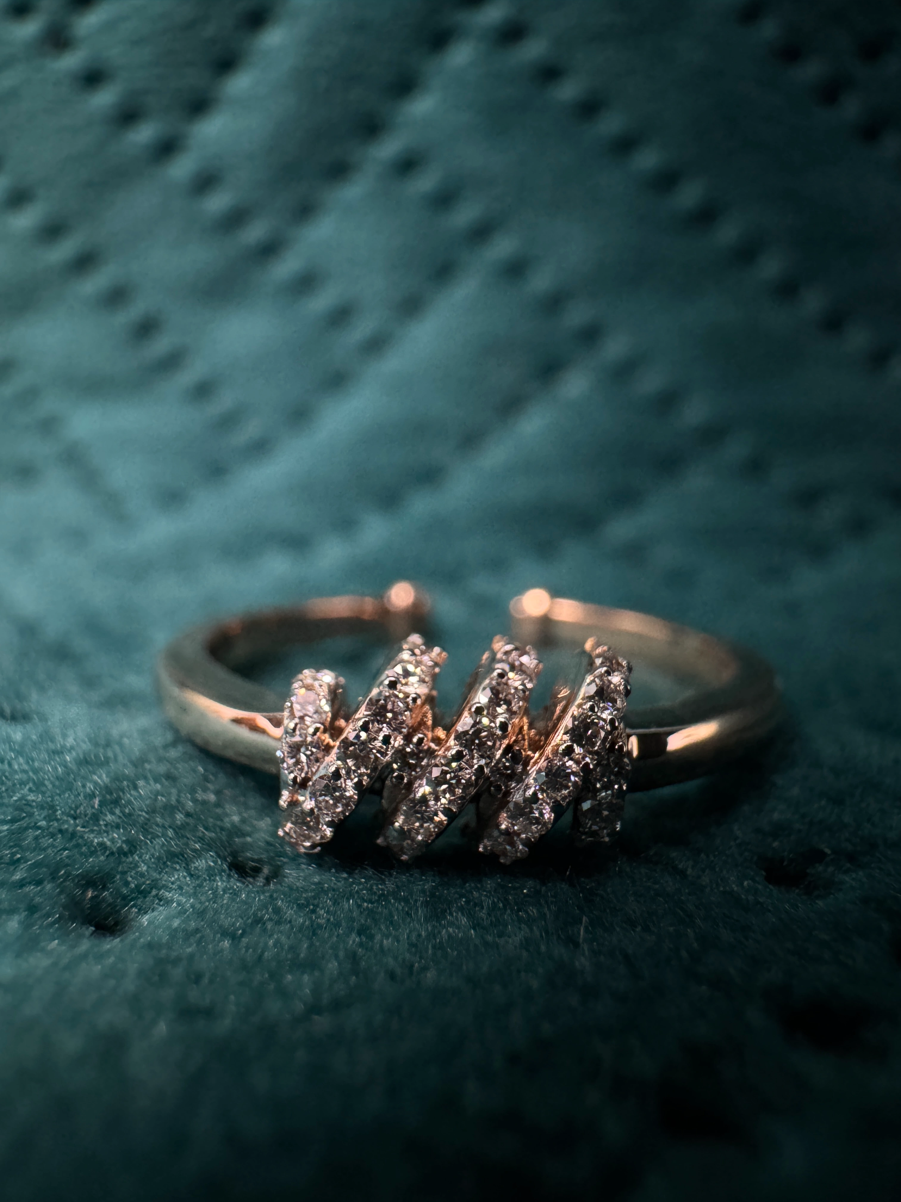 9 KT Rose Gold Round Lab-Grown/Natural Diamond Ring | 2.18 g | 0.17 ct Diamond