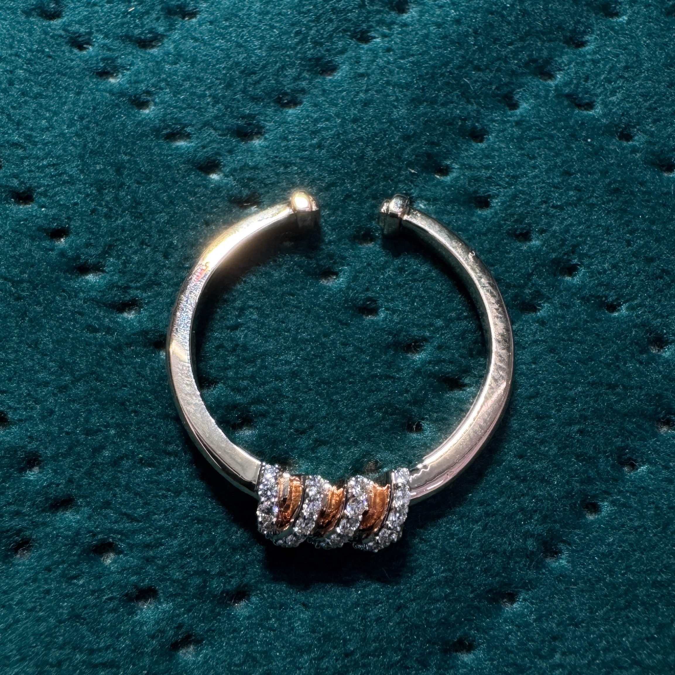 9 KT Rose Gold Round Lab-Grown/Natural Diamond Ring | 2.18 g | 0.17 ct Diamond view 5
