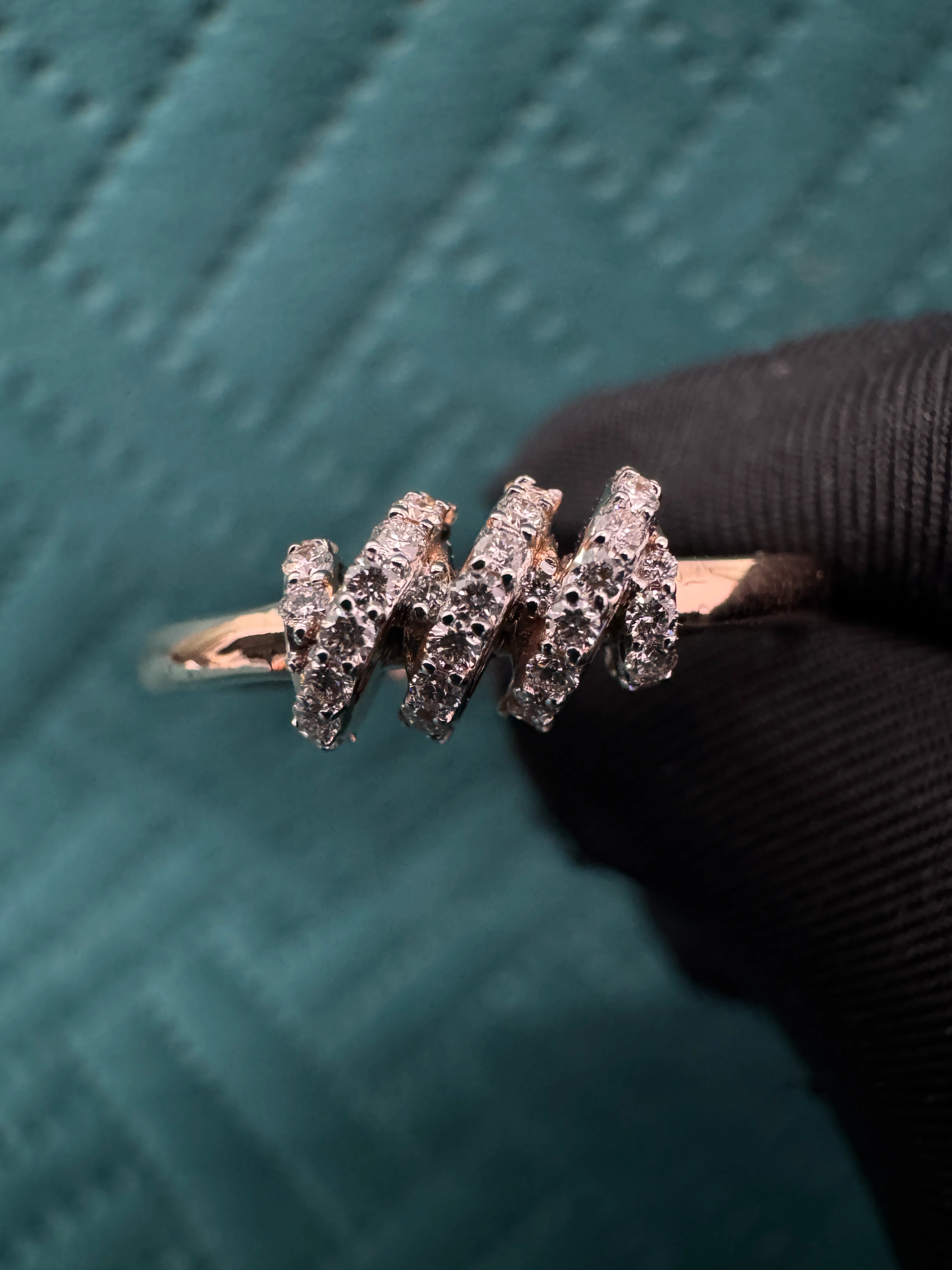 9 KT Rose Gold Round Lab-Grown/Natural Diamond Ring | 2.18 g | 0.17 ct Diamond view 7