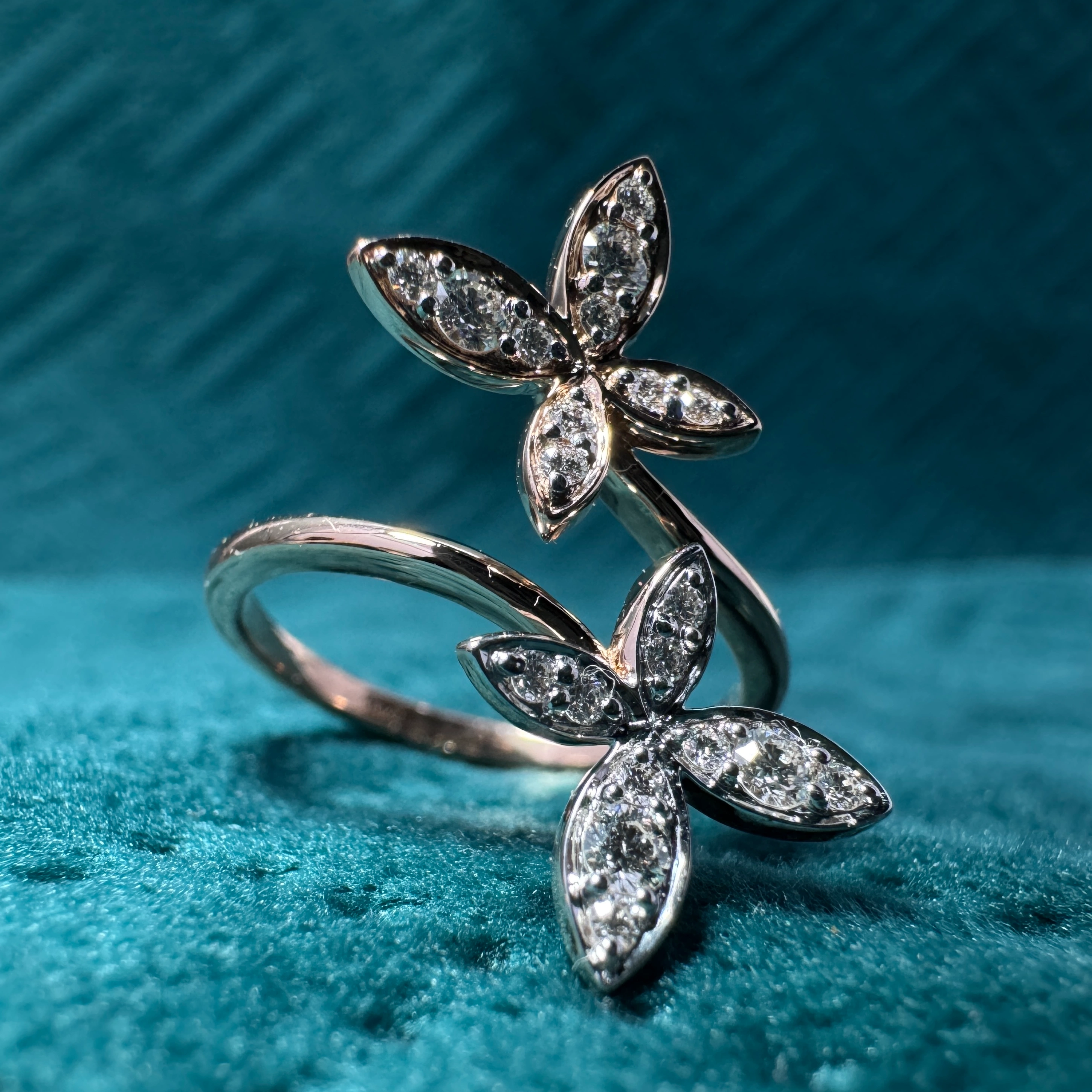 9 KT Rose Gold Round Lab-Grown/Natural Diamond Ring | 2.18 g | 0.274 ct Diamond view 7