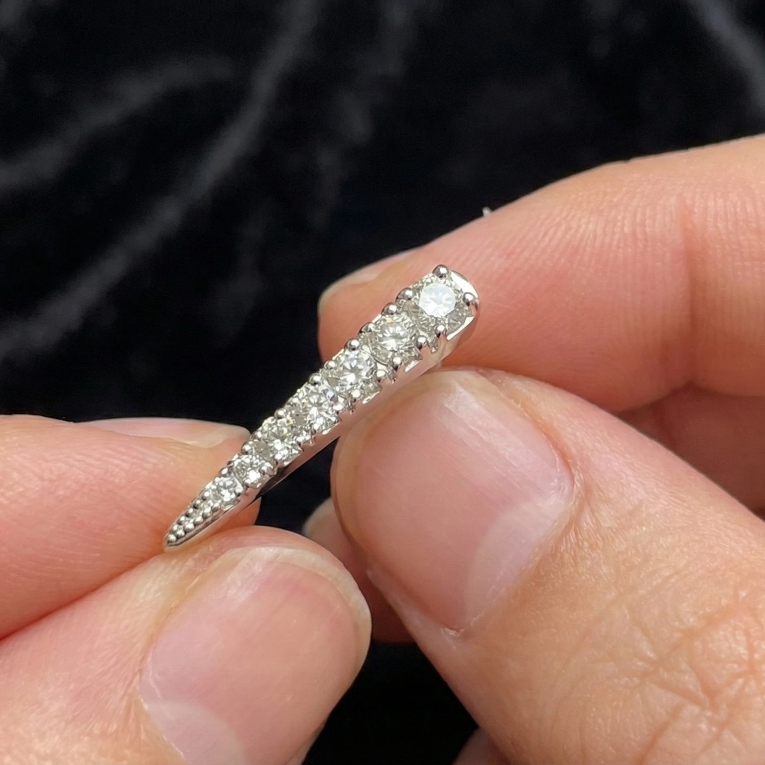 9K White Gold Lab Grown Diamonds Drop Earrings view 3