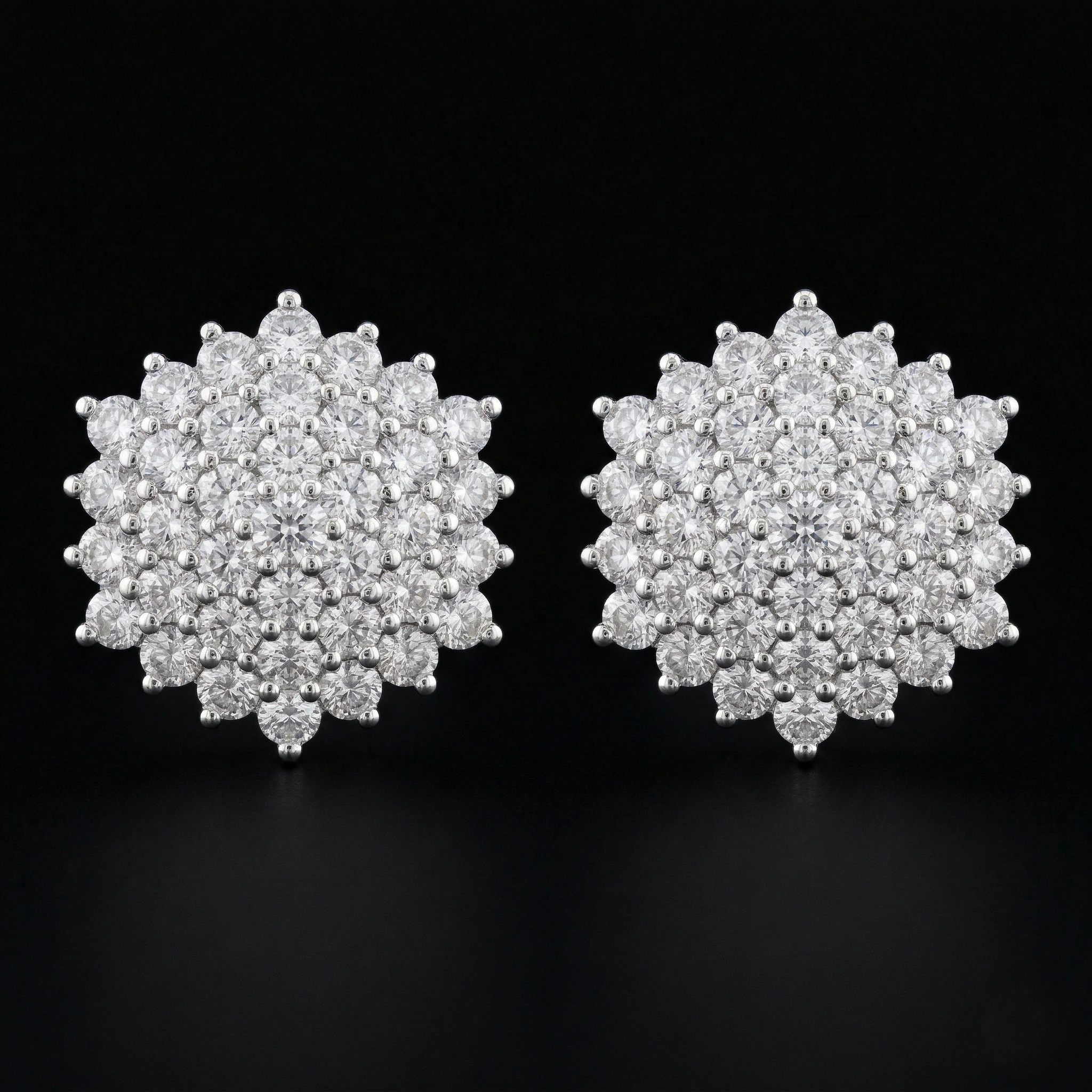 Diamond Stud Earrings, 9K White Gold, 0.65 CT Lab Grown Round Brilliant Diamonds