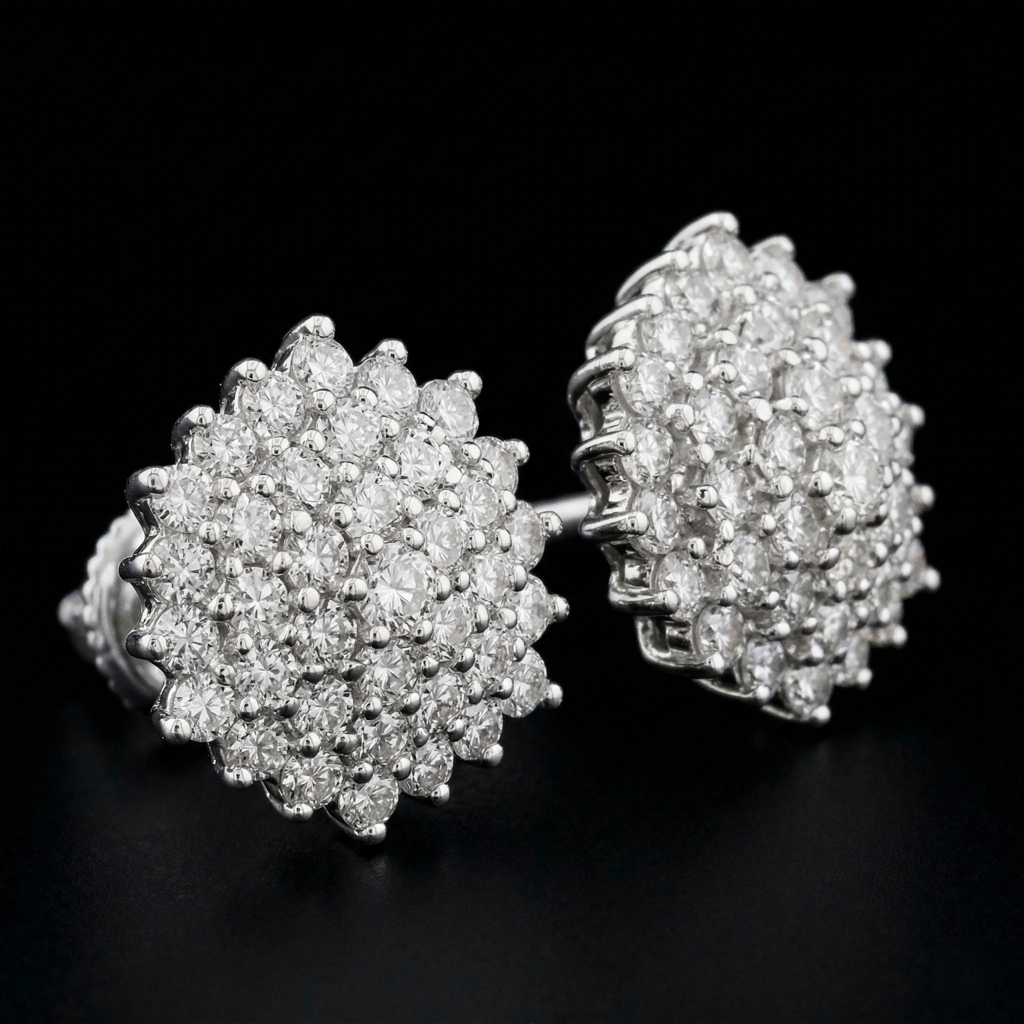 Diamond Stud Earrings, 9K White Gold, 0.65 CT Lab Grown Round Brilliant Diamonds view 4