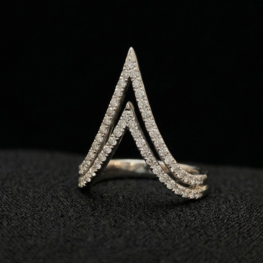 IGI Certified 0.80 Ct Round Diamond Ring in 9K Gold (3g) view 4