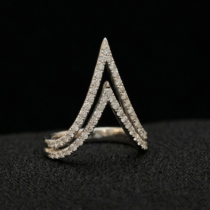 IGI Certified 0.80 Ct Round Diamond Ring in 9K Gold (3g) view 5