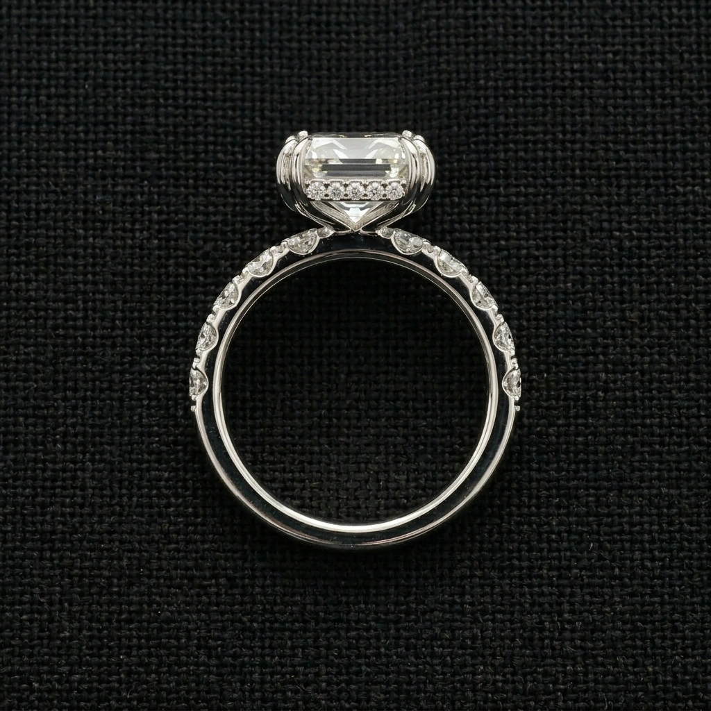 10.10 TCW Radiant Cut Diamond Masterpiece Ring | 9.00 CT IGI Certified | Solid Platinum 950 view 5