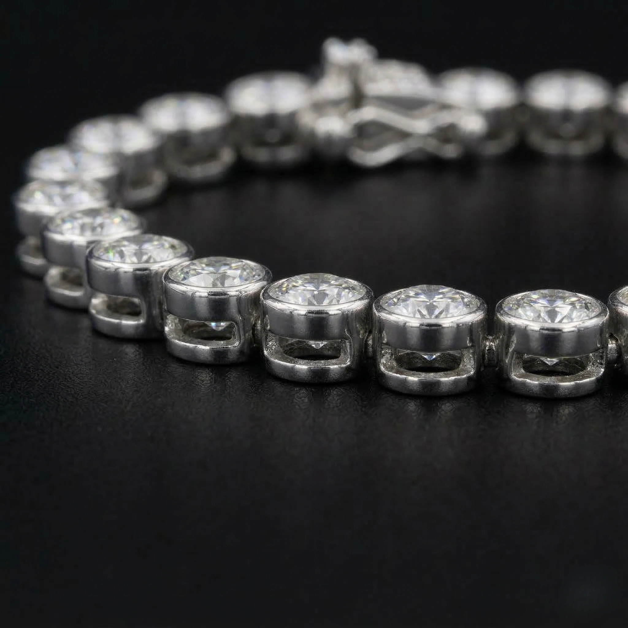 11 CT Lab Grown Round Diamond Tennis Bracelet view 3