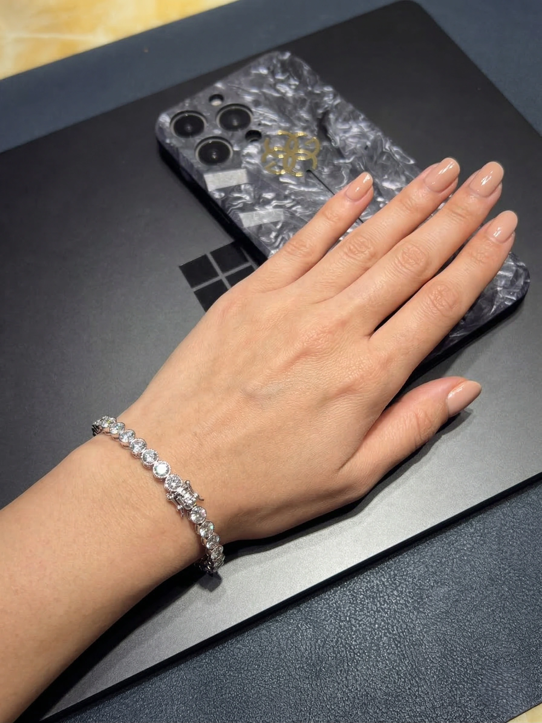 11 CT Lab Grown Round Diamond Tennis Bracelet view 6