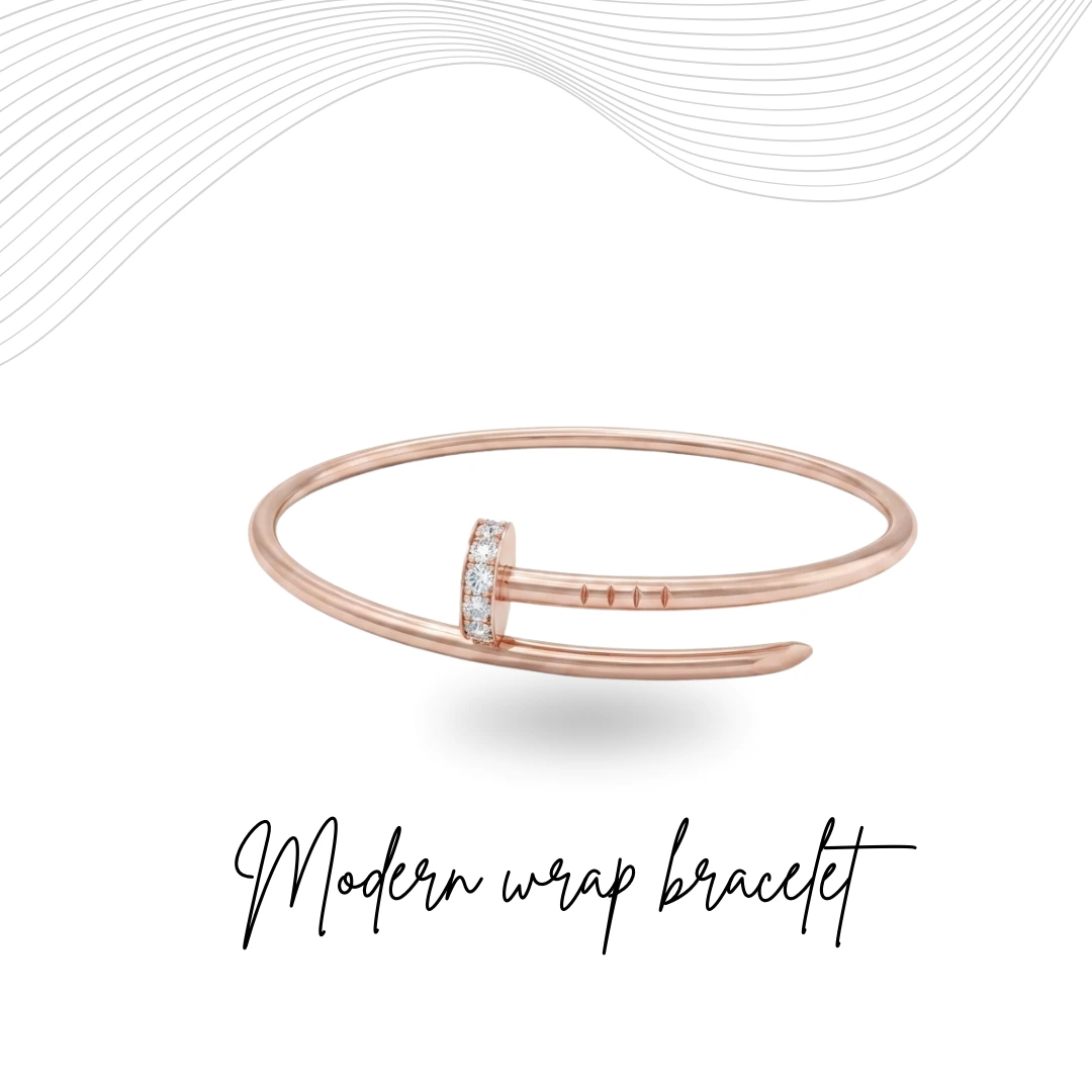 14K Rose Gold Round Brilliant Lab-Grown Diamond Bracelet for Women