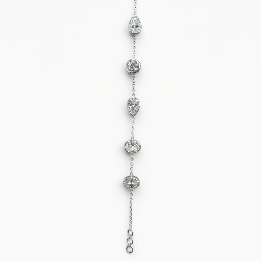 Oval, Pear & Round-Cut Lab-Grown Diamond Bracelet for Women view 6