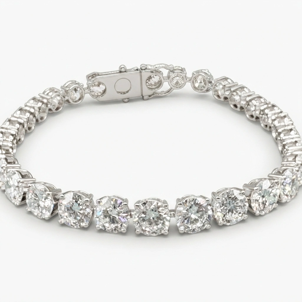 Round Diamond Tennis Bracelet | Lab Grown & IGI Certified view 3