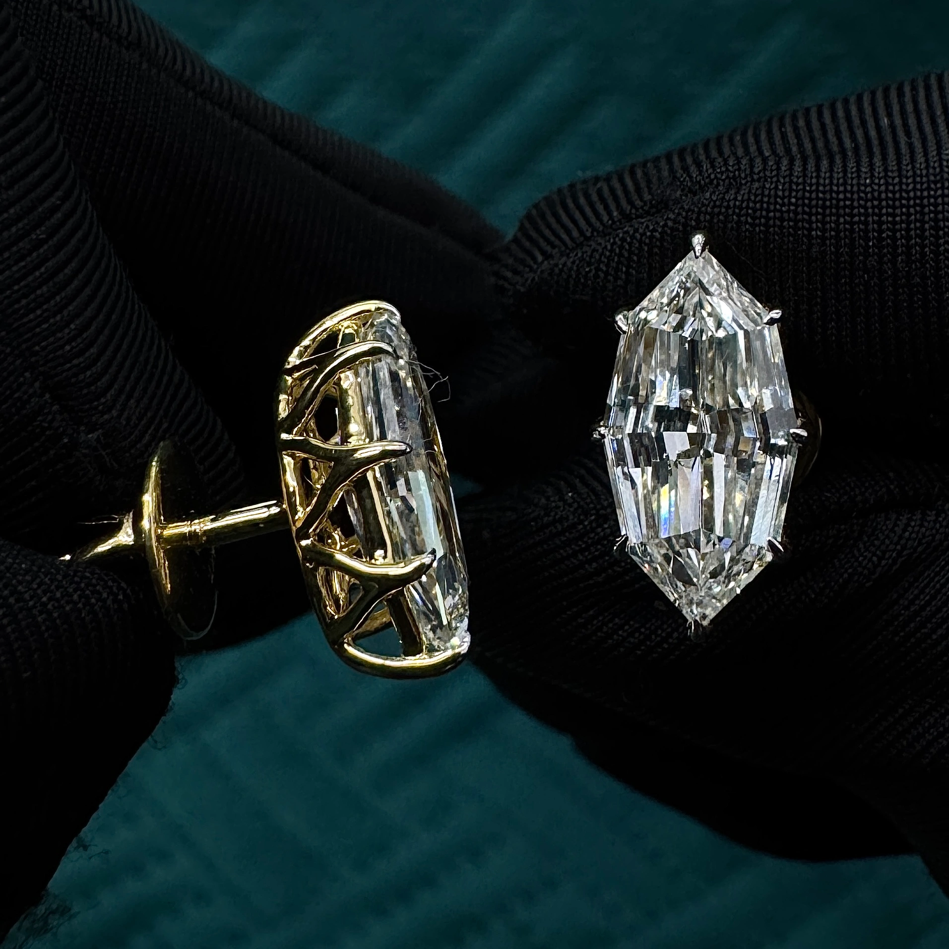 14KT Yellow Gold Lab Grown Diamond Earrings – Marquise Cut 4 CT view 5