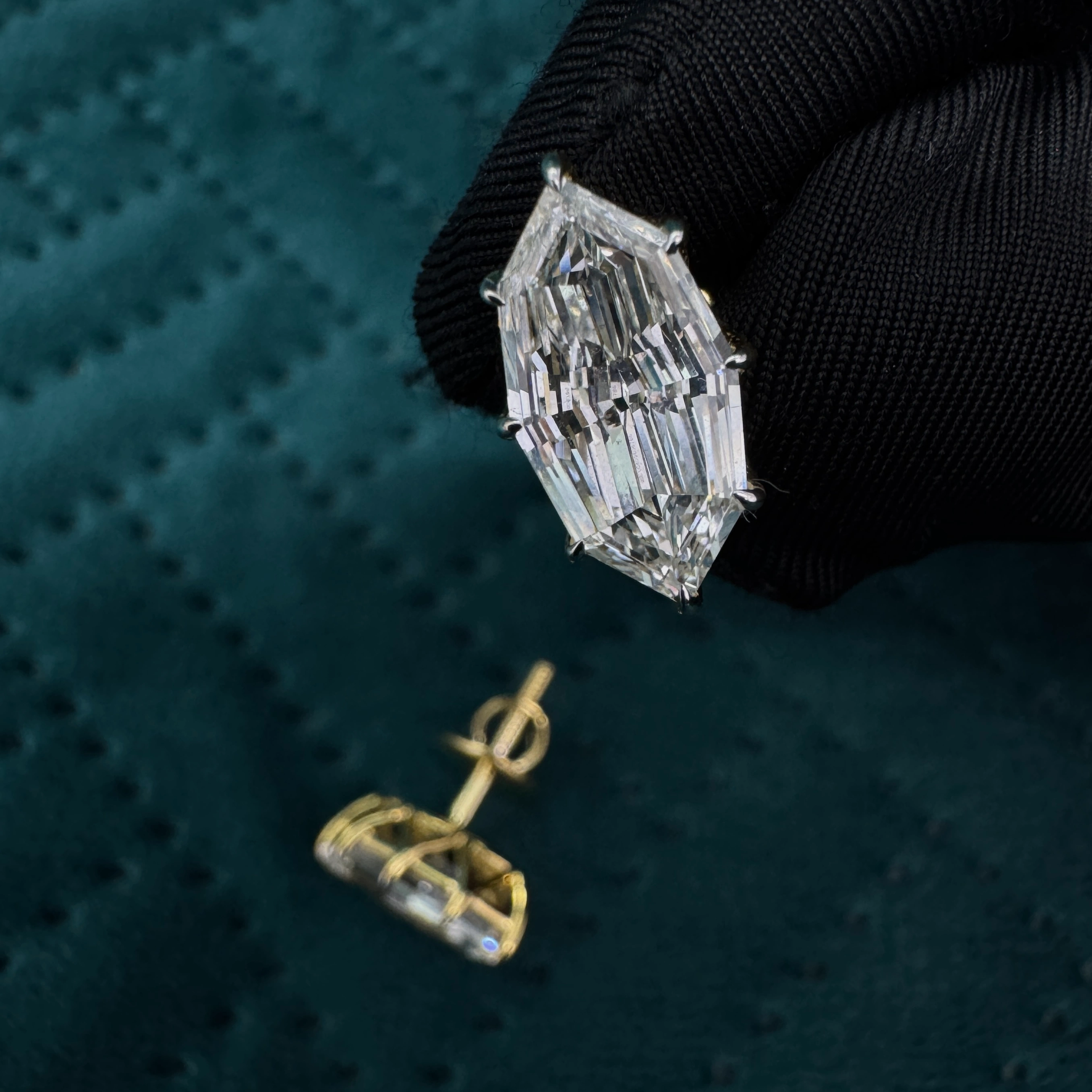 14KT Yellow Gold Lab Grown Diamond Earrings – Marquise Cut 4 CT view 6