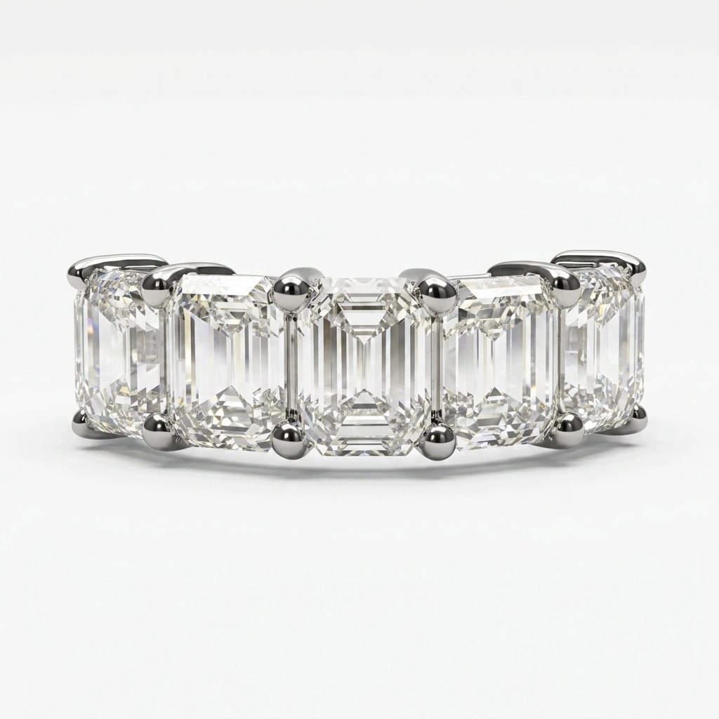1.57 CT Emerald Cut Diamond Engagement Ring in PT950 Platinum view 3
