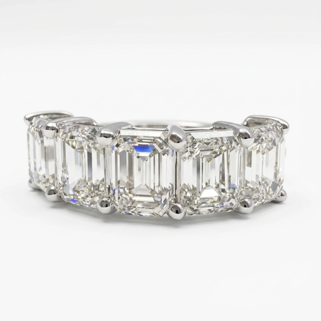 1.57 CT Emerald Cut Diamond Engagement Ring in PT950 Platinum view 4