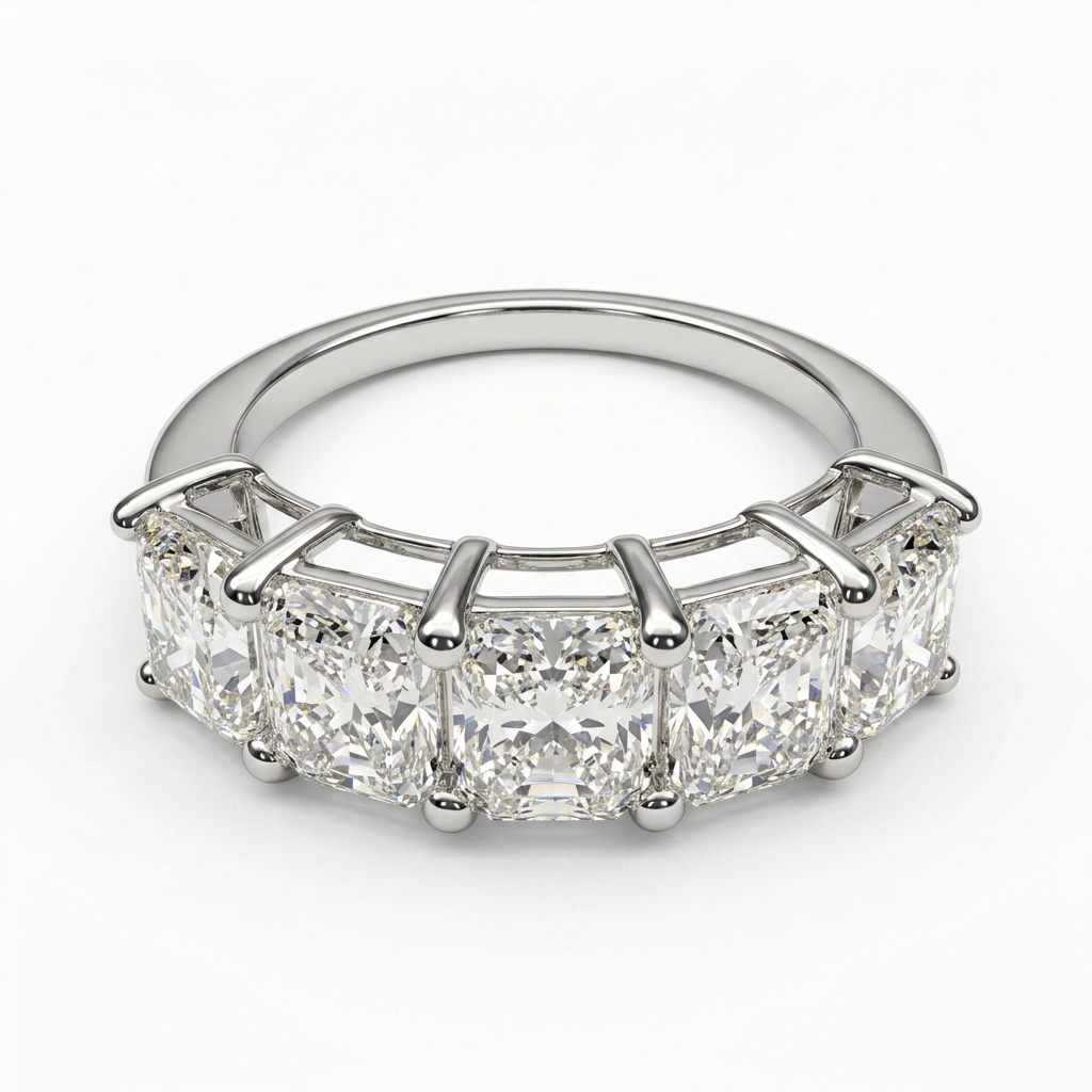 1.57 CT Emerald Cut Diamond Engagement Ring in PT950 Platinum view 5