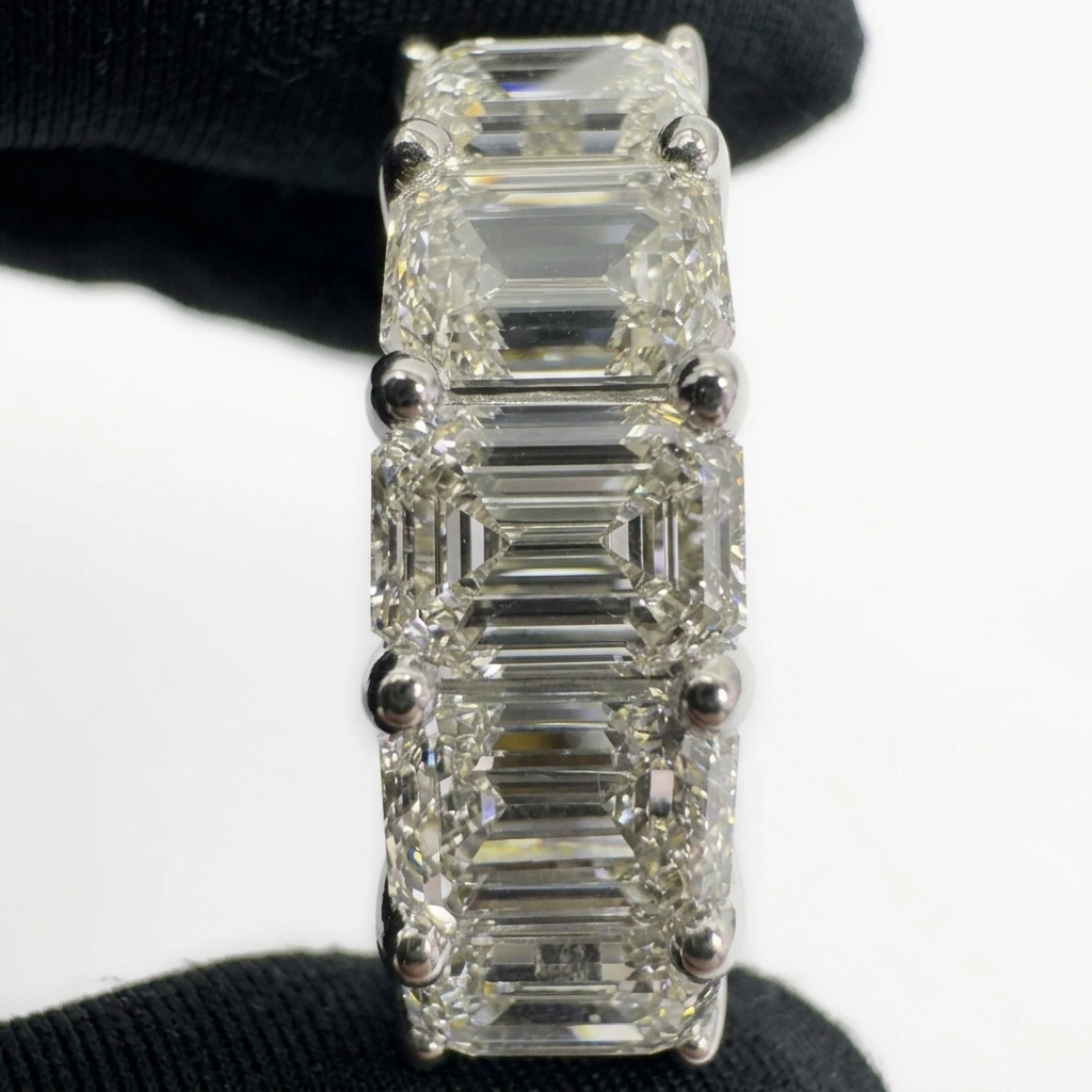 1.57 CT Emerald Cut Diamond Engagement Ring in PT950 Platinum view 6