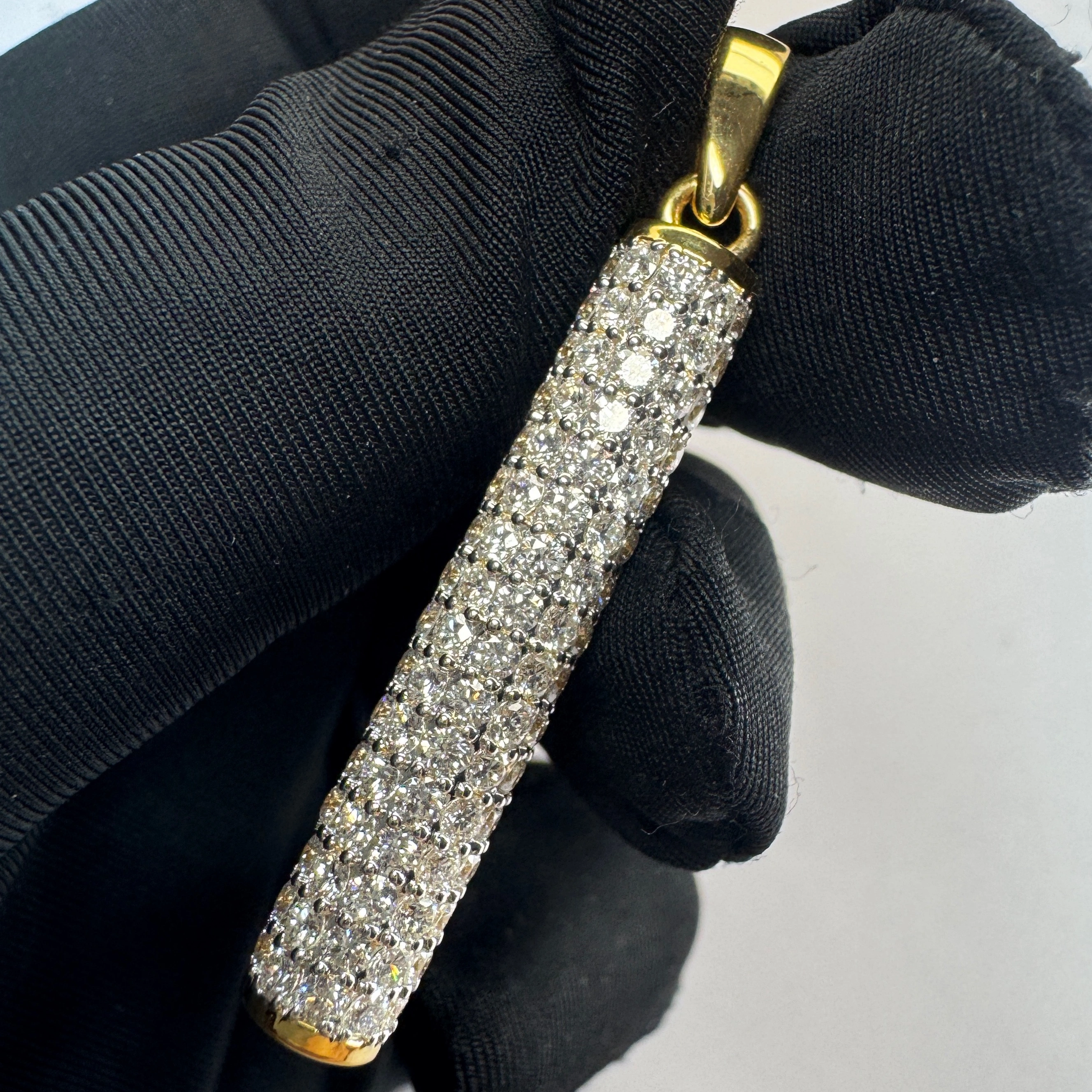 18K Yellow Gold Round-Cut Lab-Grown Diamond Pendant view 6