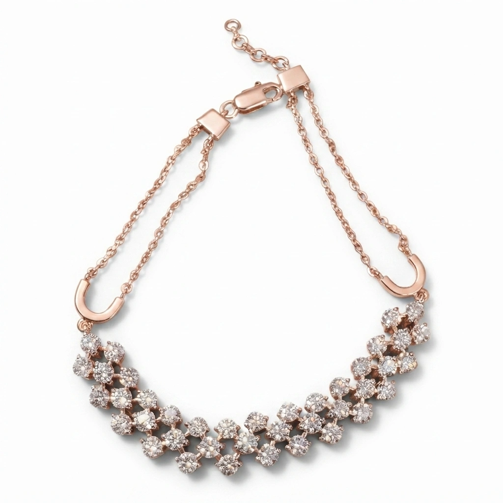 18K Rose Gold Lab-Grown Diamond Tennis Bracelet view 5