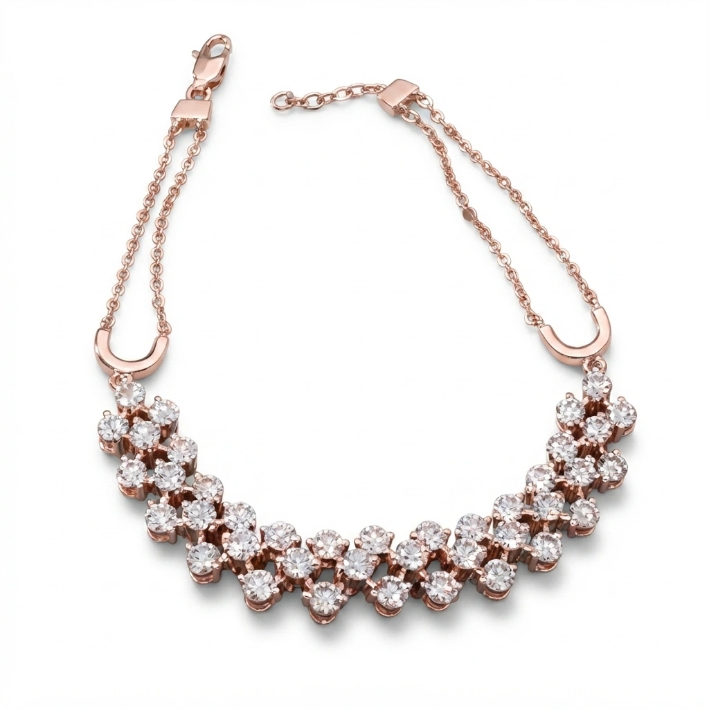 18K Rose Gold Lab-Grown Diamond Tennis Bracelet view 6