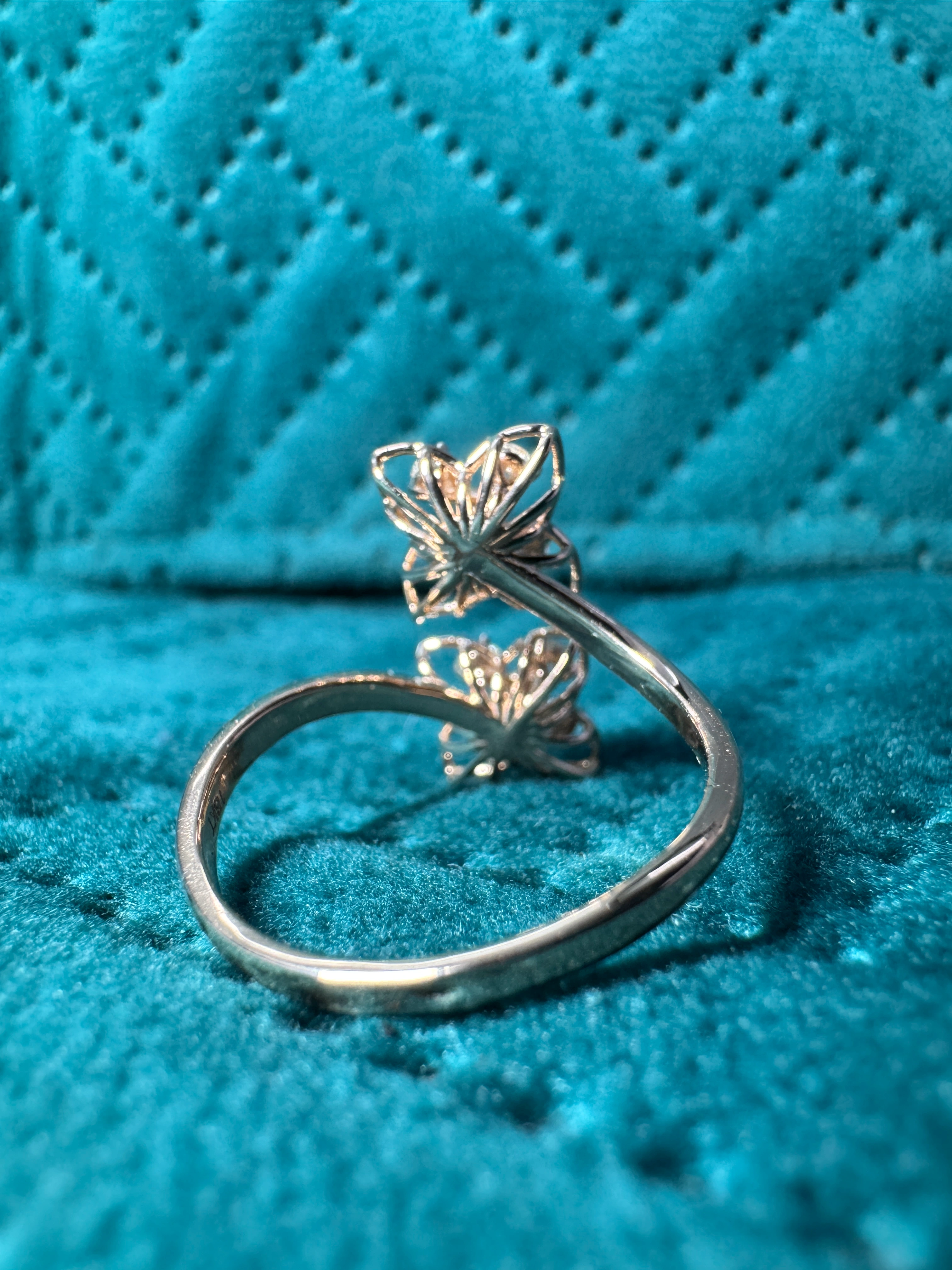 18KT Rose Gold Round Diamond Engagement & Wedding Ring | 0.364 CT view 5
