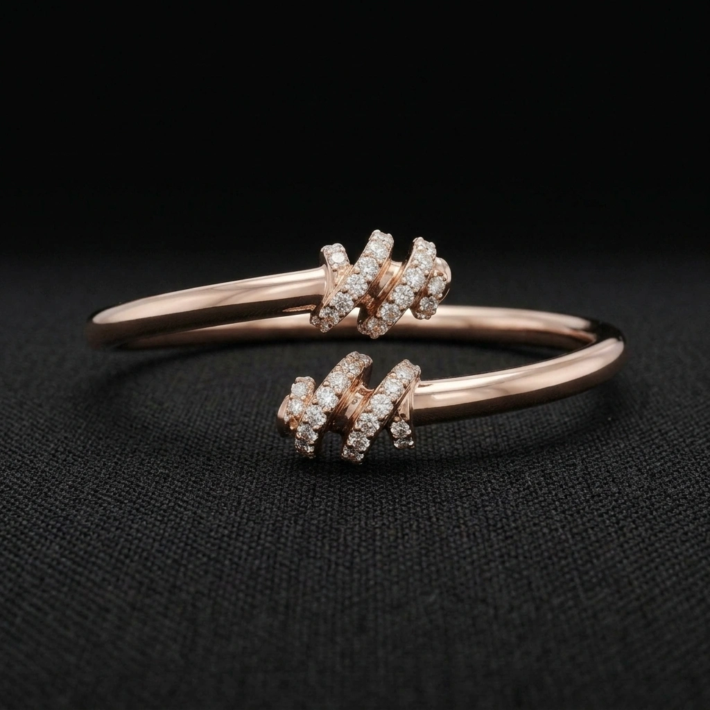 18KT Rose Gold Round Diamond Ring – 0.166 CT