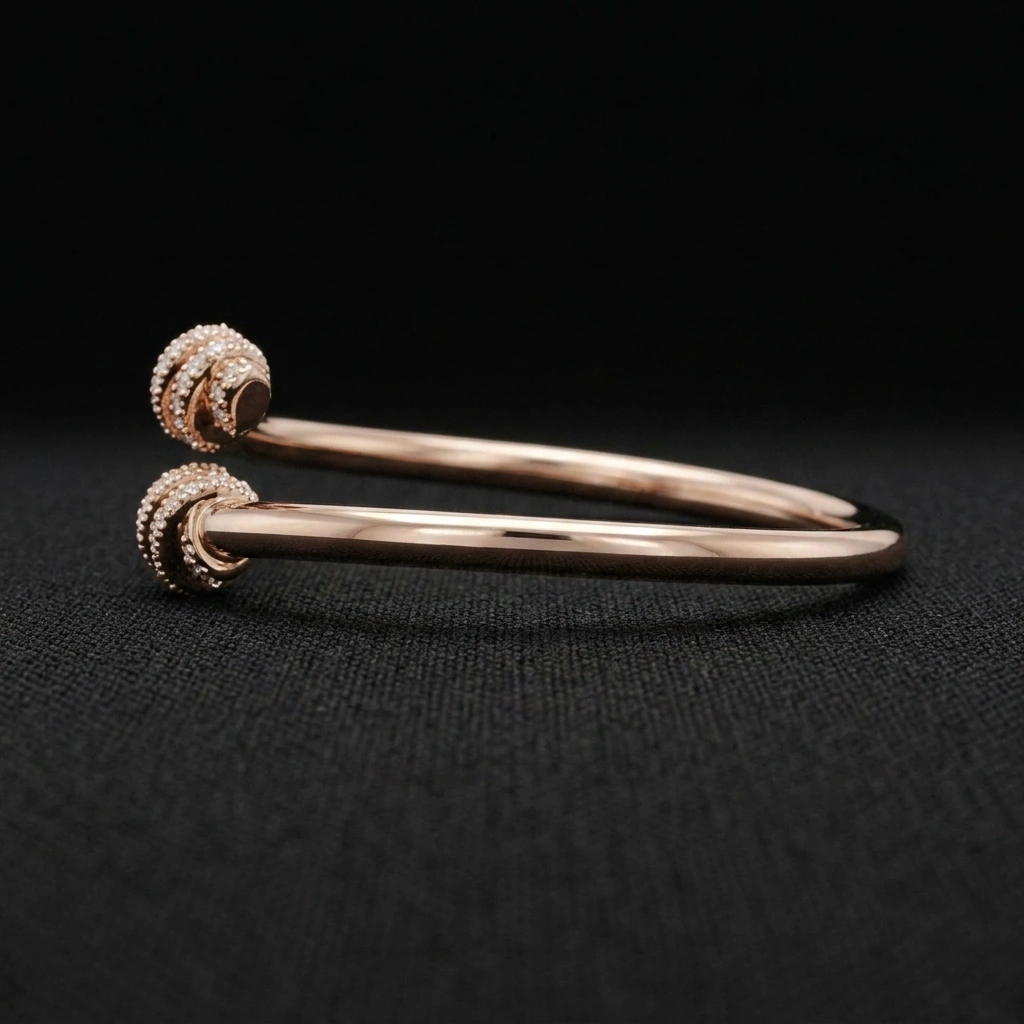 18KT Rose Gold Round Diamond Ring – 0.166 CT view 3