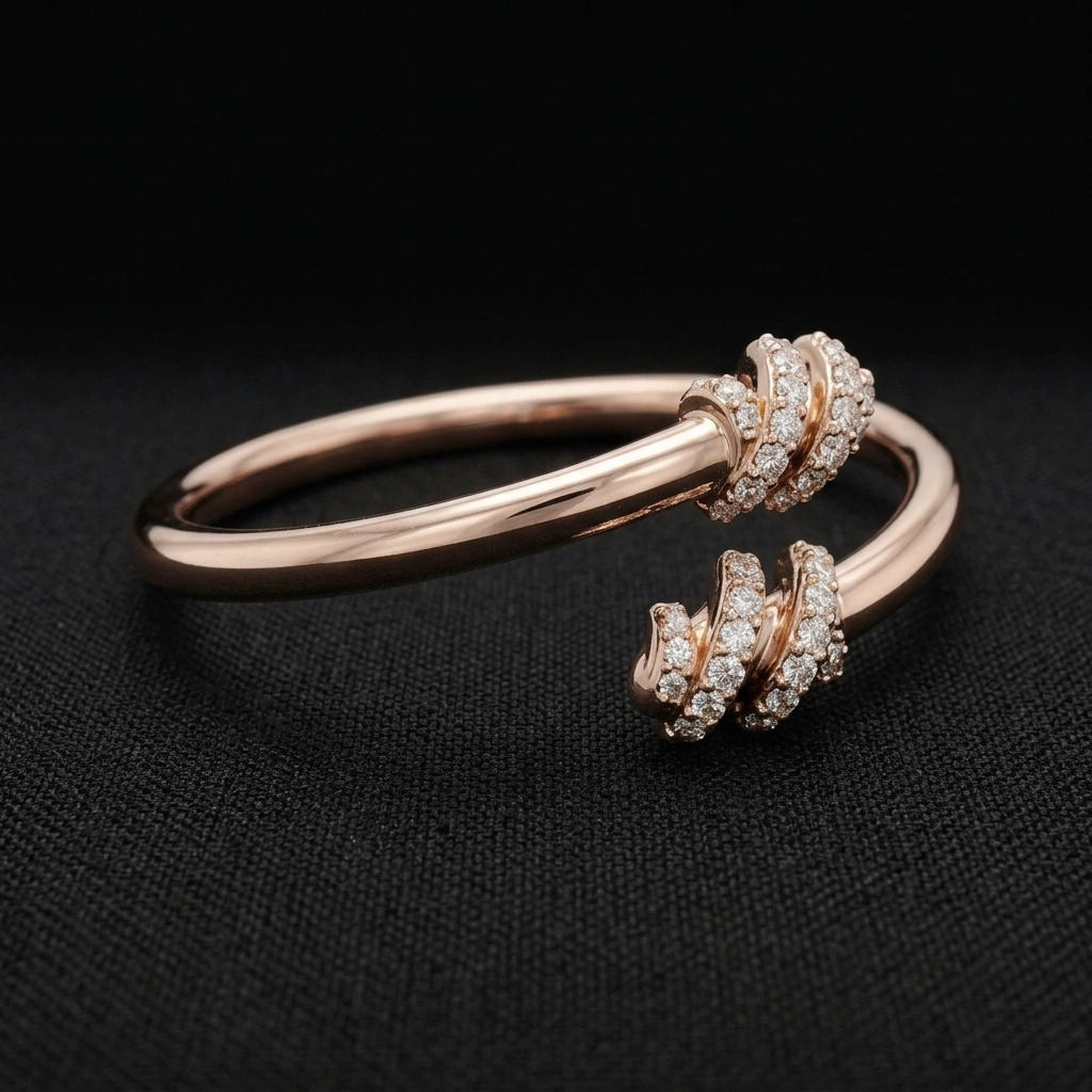 18KT Rose Gold Round Diamond Ring – 0.166 CT view 4
