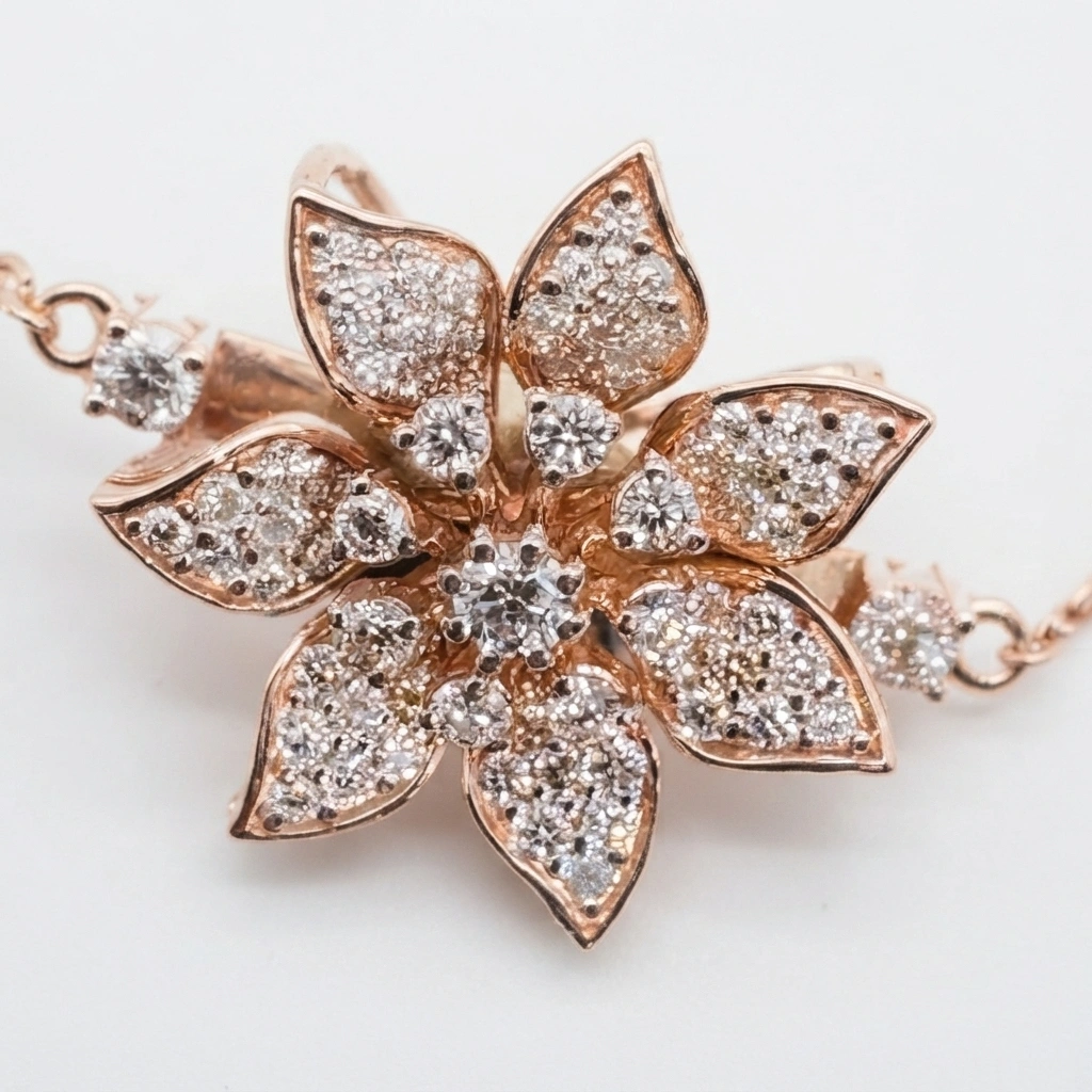 Round Lab-Grown & Natural Diamond Tennis Bracelet  view 5