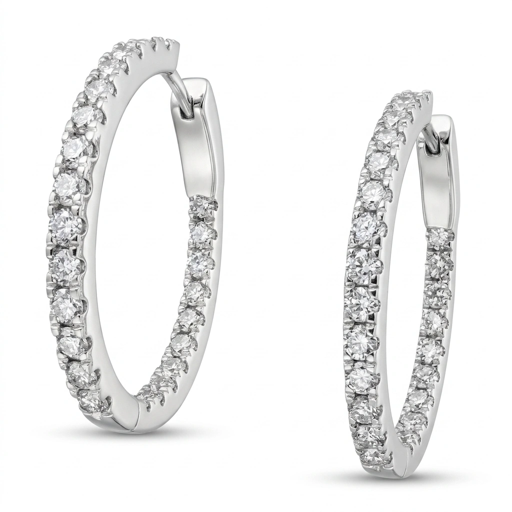 1.96 CT Round Diamond Earrings in PT950 Platinum view 6