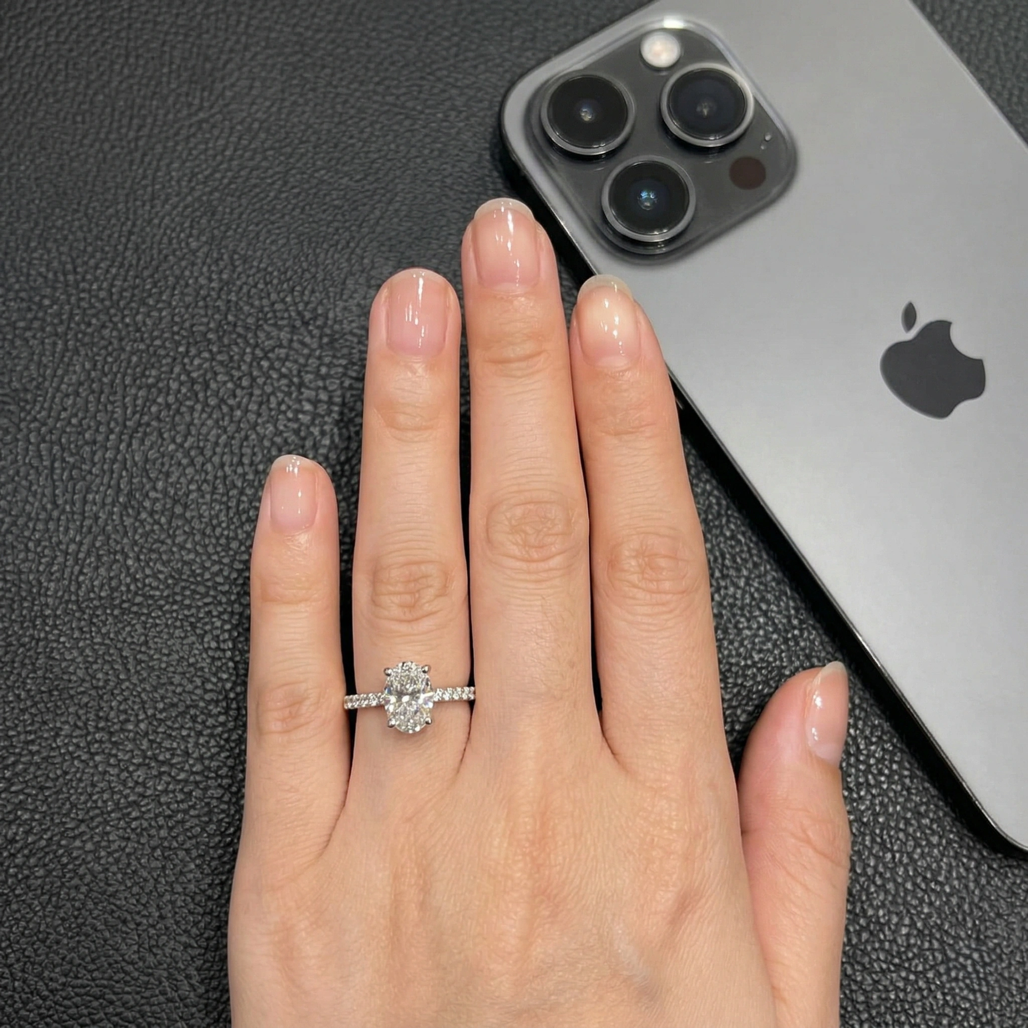 Oval Cut Lab-Grown Diamond Solitaire Ring | PT950 Platinum | IGI Certified view 6