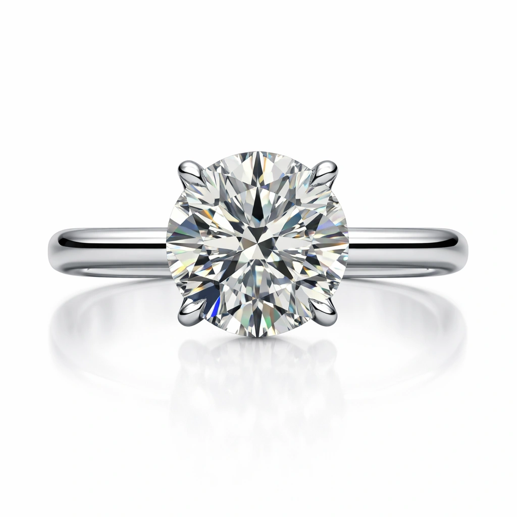 2.5 CT Round Cut Solitaire Ring