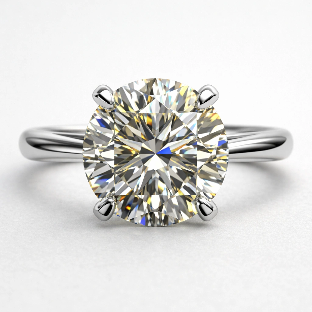 2.5 CT Round Cut Solitaire Ring view 3