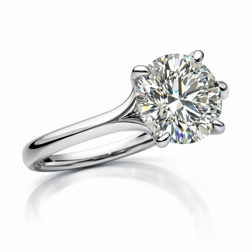 2.5 CT Round Cut Solitaire Ring view 4