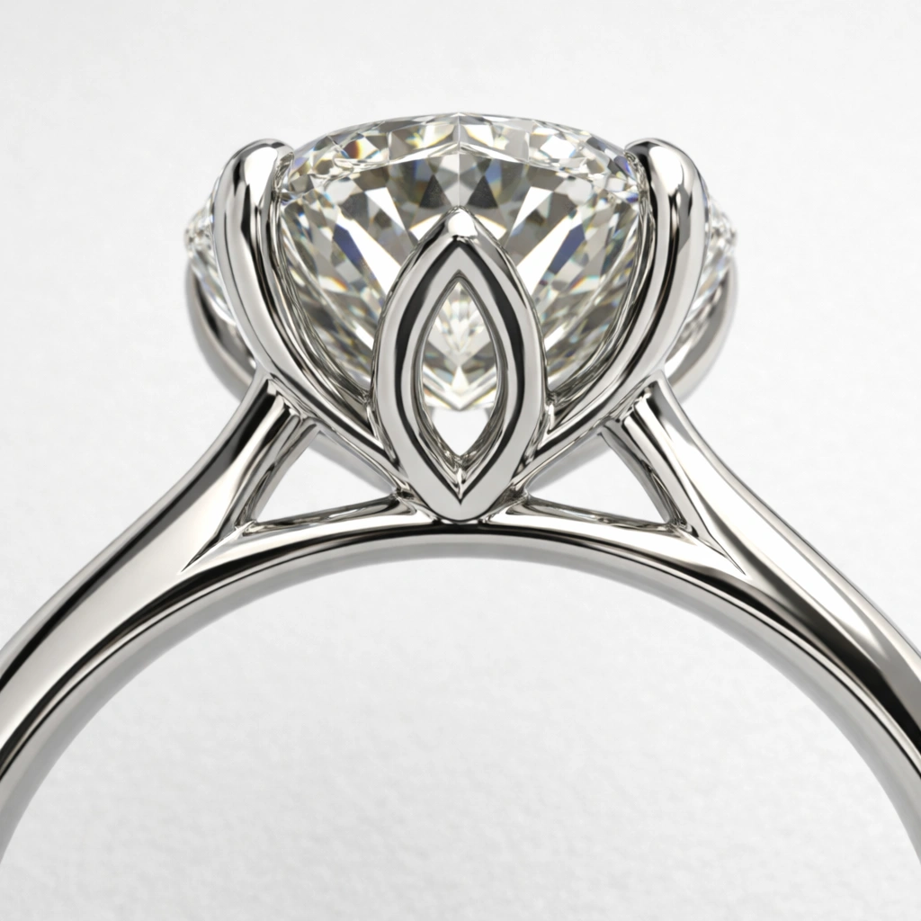 2.5 CT Round Cut Solitaire Ring view 5