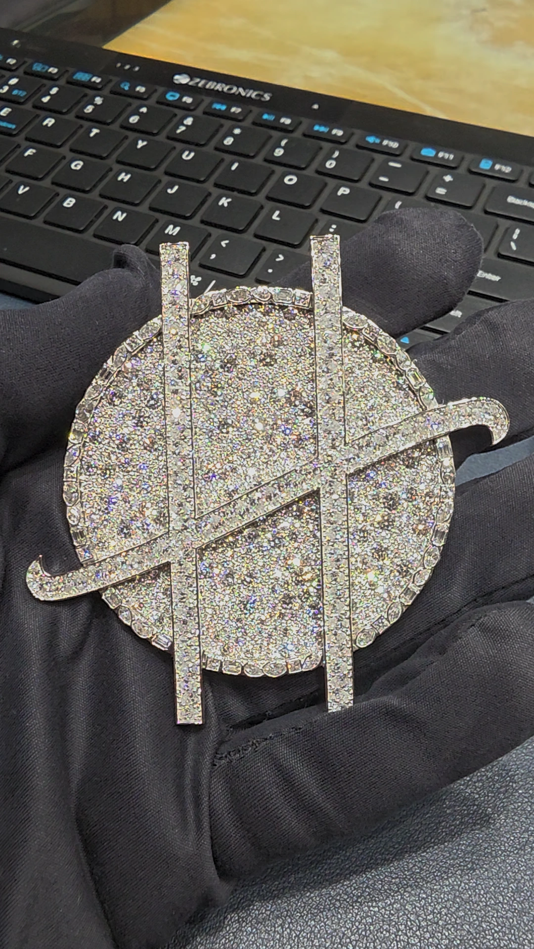 27.00 TCW Round Brilliant Diamond Masterpiece Pendant in Solid PT950 Platinum view 3