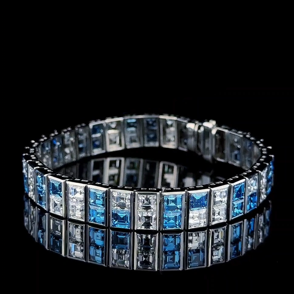 28.00 TCW Princess Cut Diamond Statement Pendant in Solid PT950 Platinum