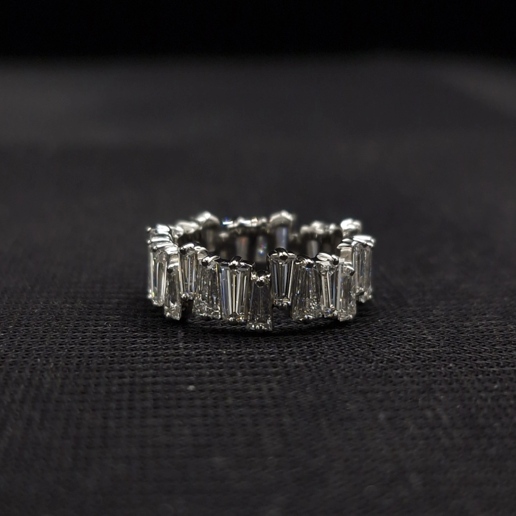 2.96 CT Tapered Baguette Cut Diamond Eternity Band | Platinum 950