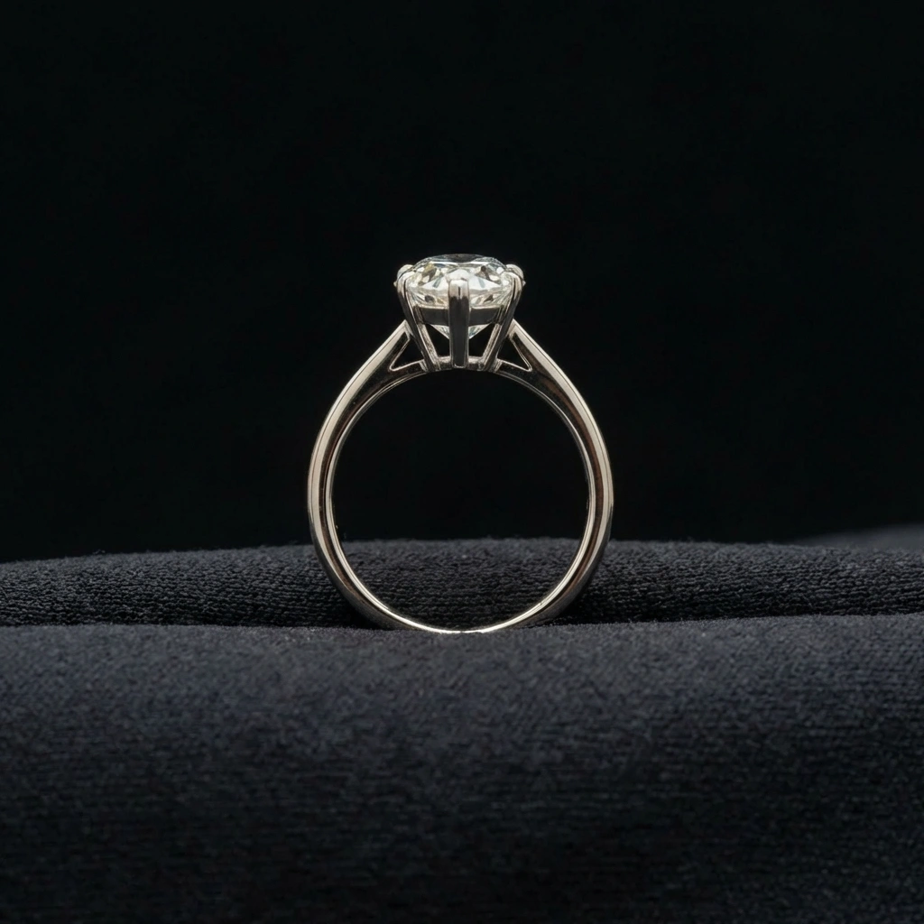 3.50 CT Marquise Cut Diamond Solitaire Ring | Solid Platinum 950 | IGI Certified view 5