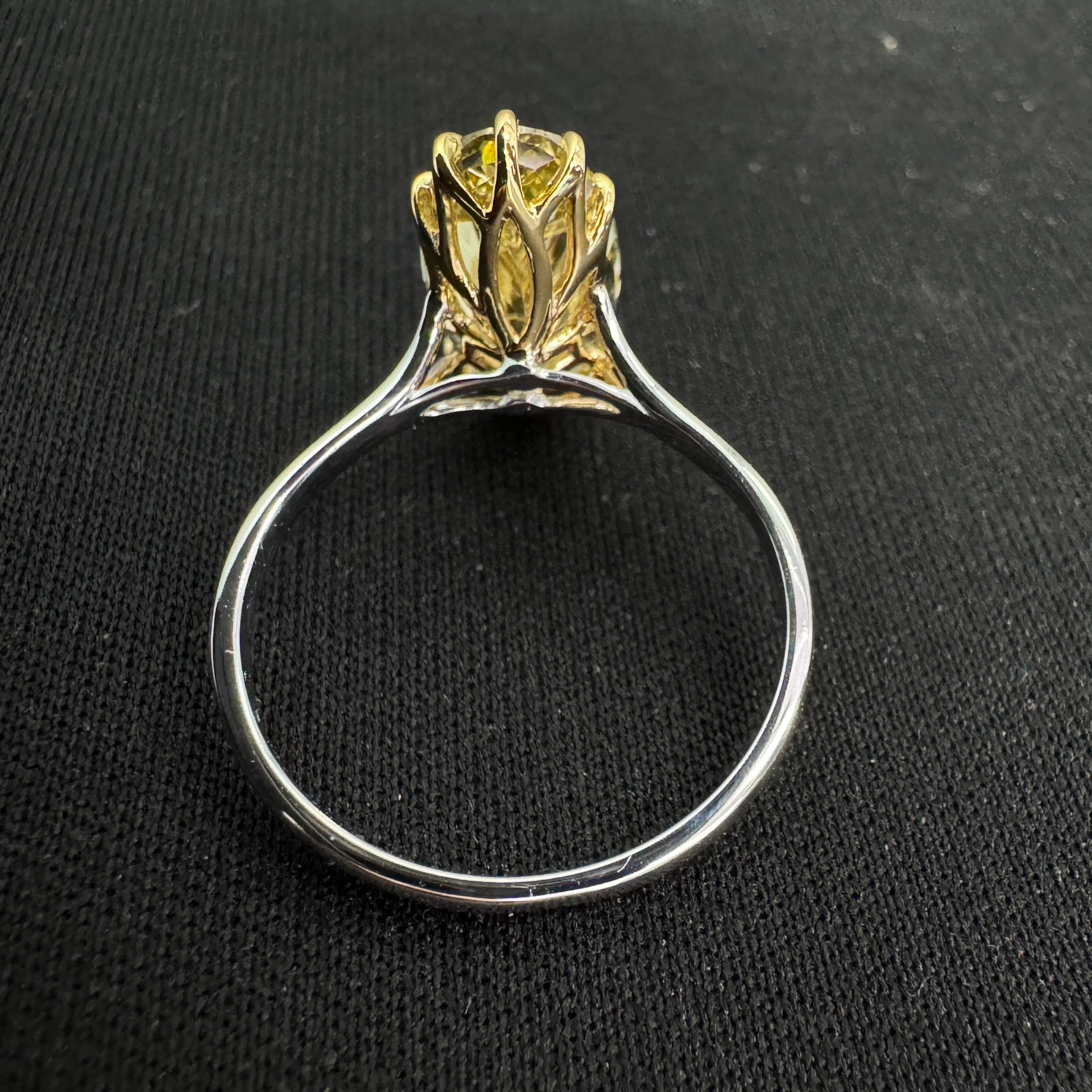 4 CT Lab Grown Oval Diamond Engagement Ring in 14KT White Gold  view 3